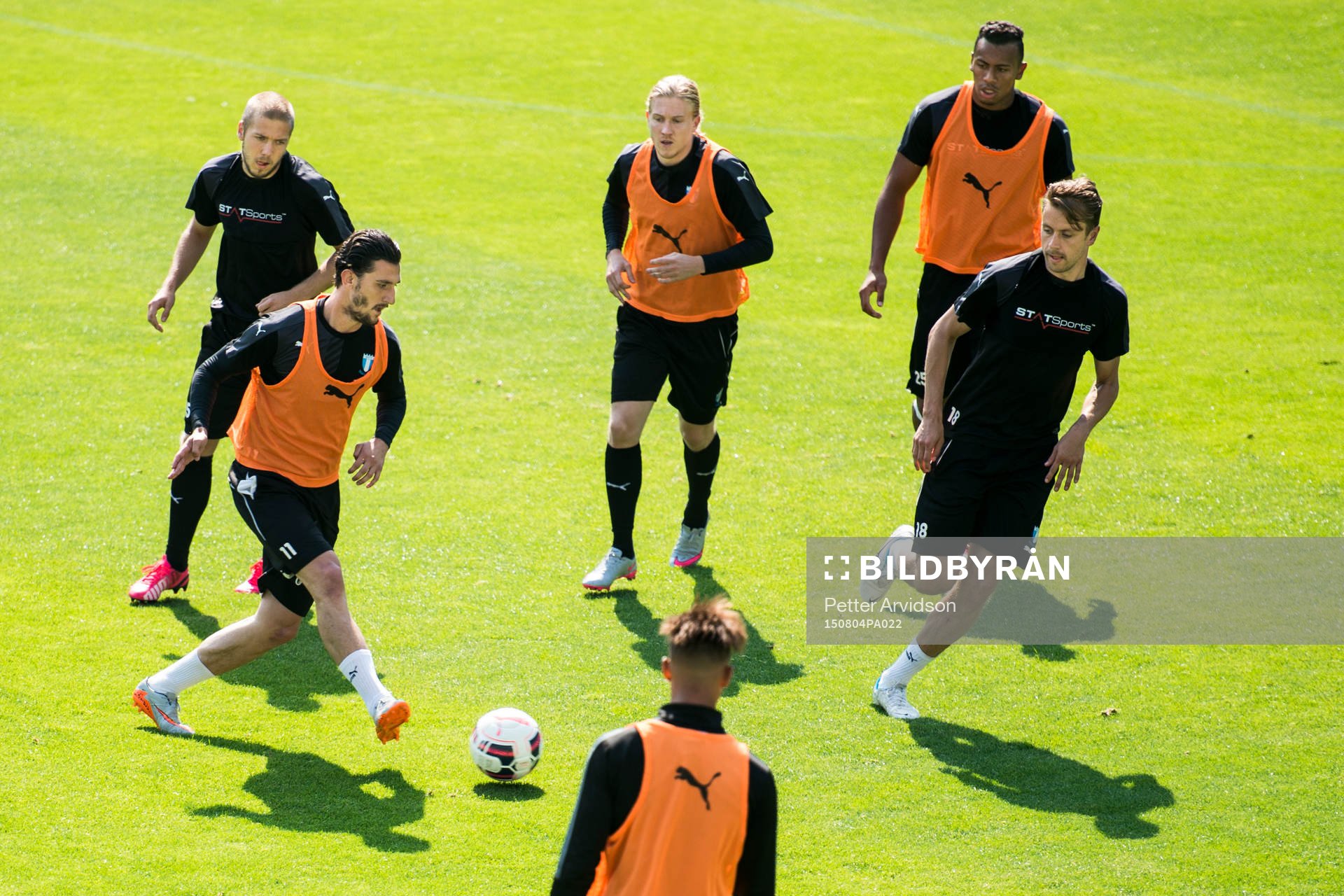Malmö FFs Agon Mehmeti, Anton Tinnerholm, Simon Kroon,