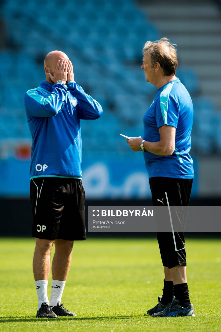 Malmö FFs assisterande tränare Olof Persson och tränare