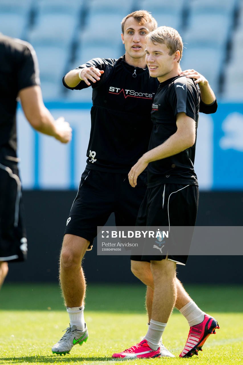 Malmö FFs Magnus Wolff Eikrem och Oscar Lewicki