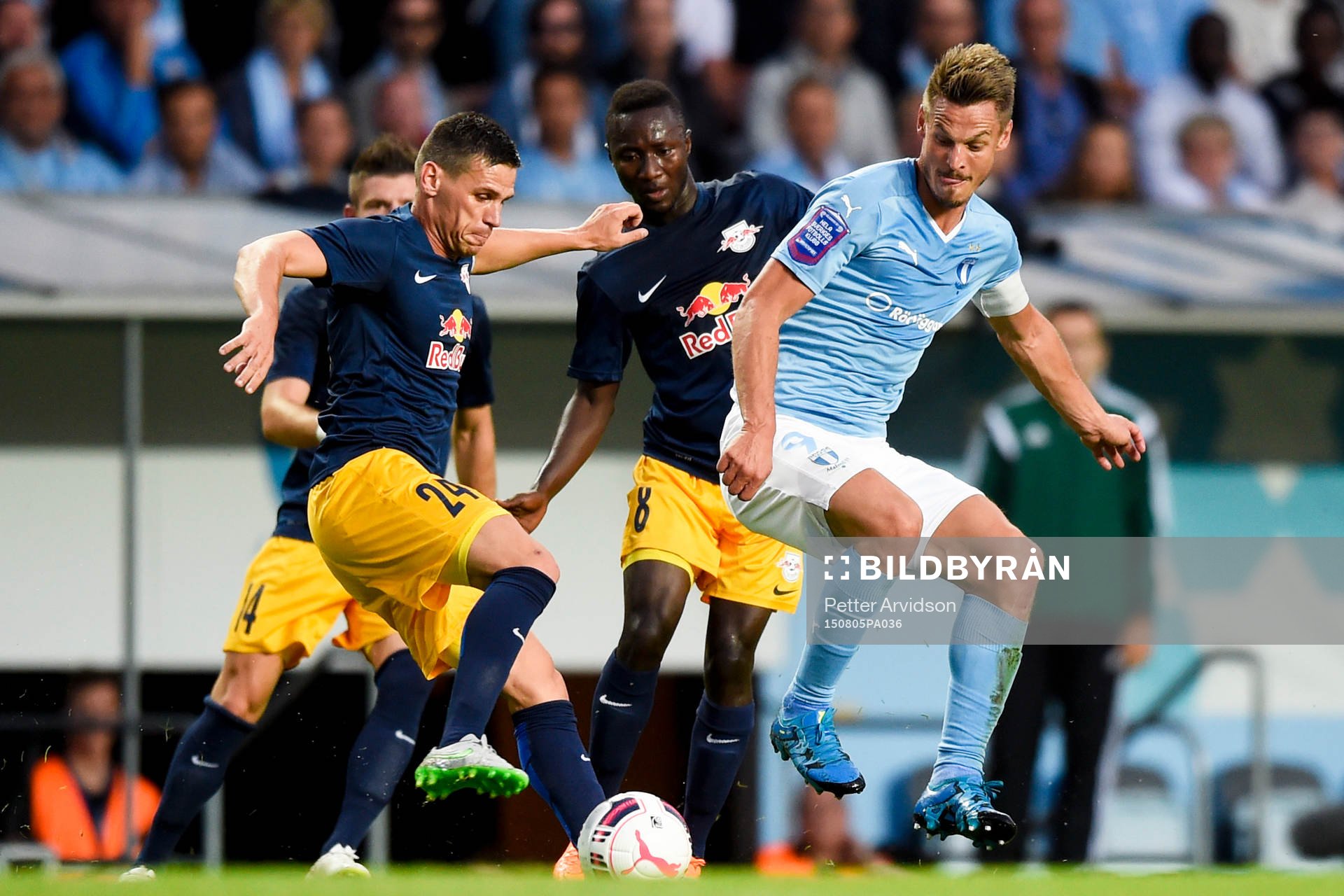 Salzburgs Christoph Leitgeb och Malmö FFs Markus Rosenberg