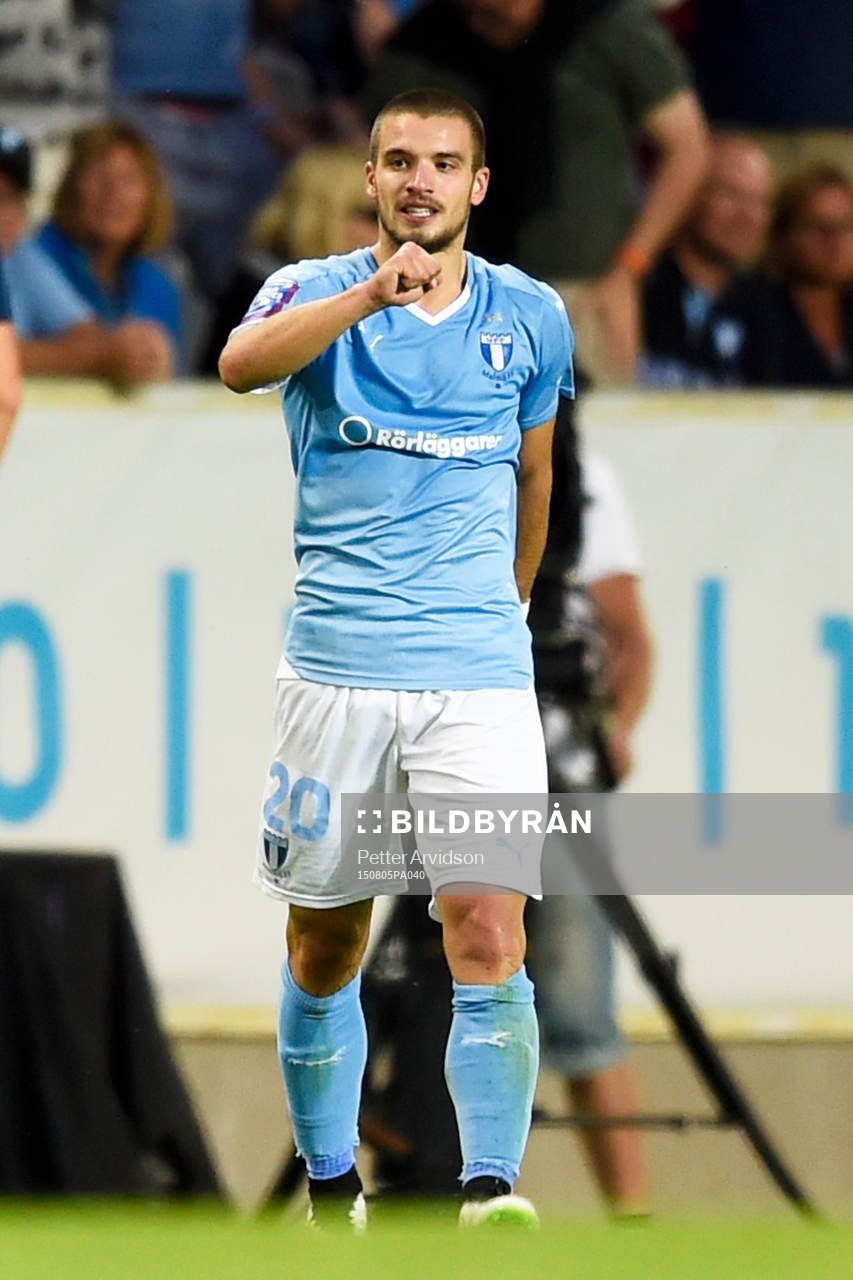 Malmö FFs Vladimir Rodic jublar