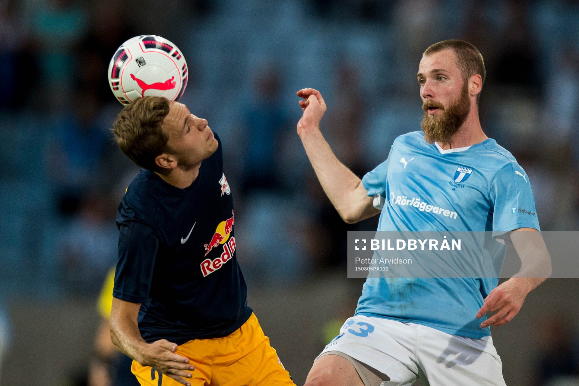 Salzburgs Benno Schmitz och Malmö FFs Jo Inge Berget