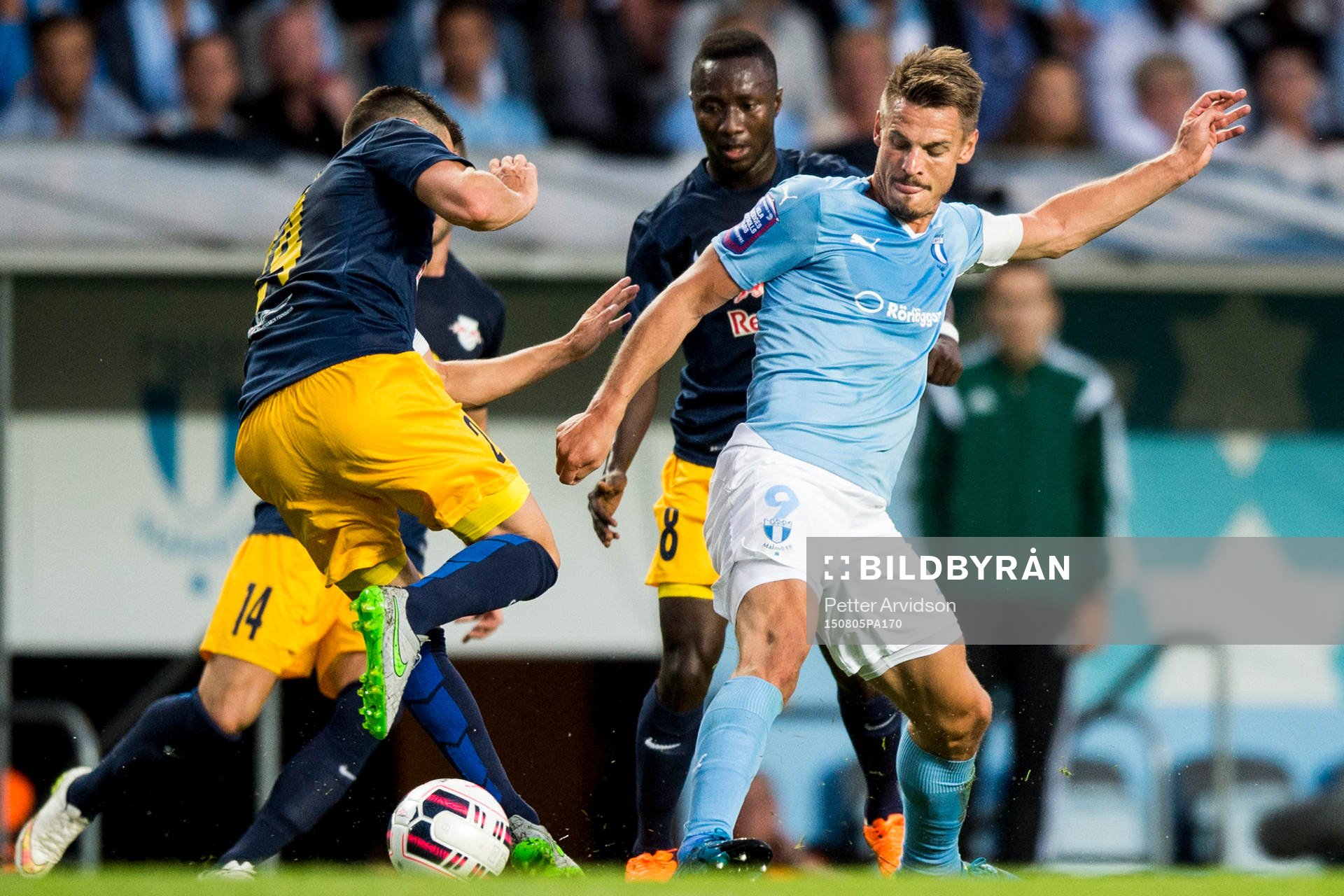 Salzburgs Christoph Leitgeb och Malmö FFs Markus Rosenberg