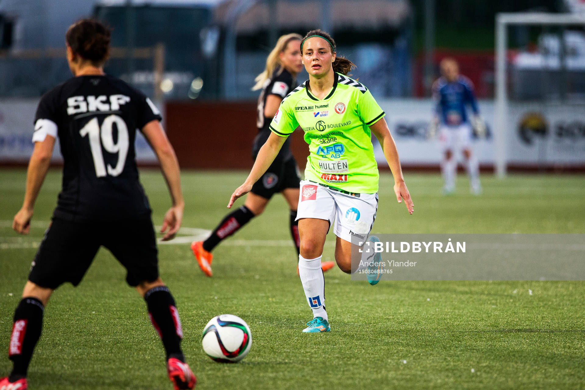 Kristianstads Amanda Edgren under fotbollsmatchen mellan Kopparbergs/Göteborg och Kristianstad i damallsvenskan den 6 augusti 2015 i Göteborg.
