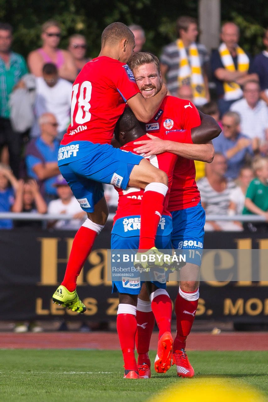 Helsingborgs spelare jublar