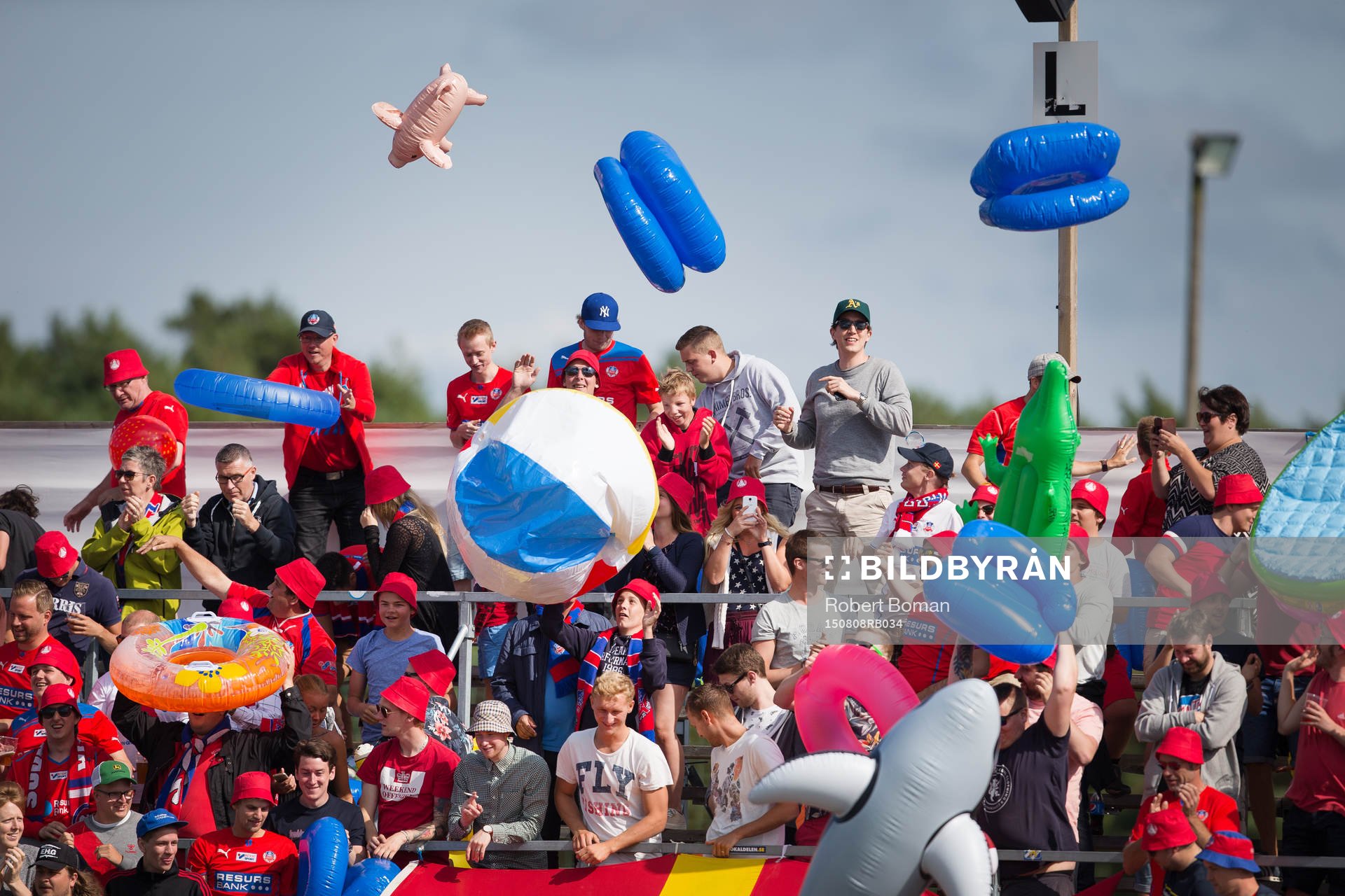 Helsingborgs supportrar före fotbollsmatchen i Allsvenskan