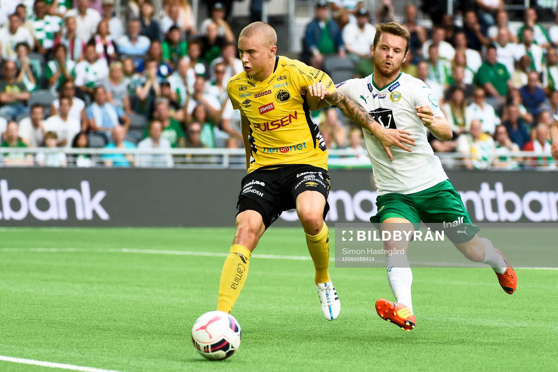 Elfsborgs Sebastian Holmén och Hammarbys Måns Söderqvist
