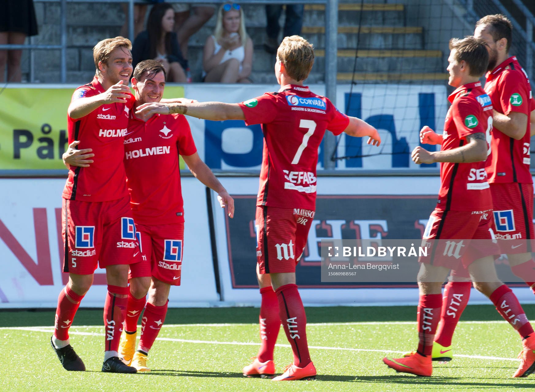 Norrköpings Christoffer Nyman, Daniel Sjölund firar