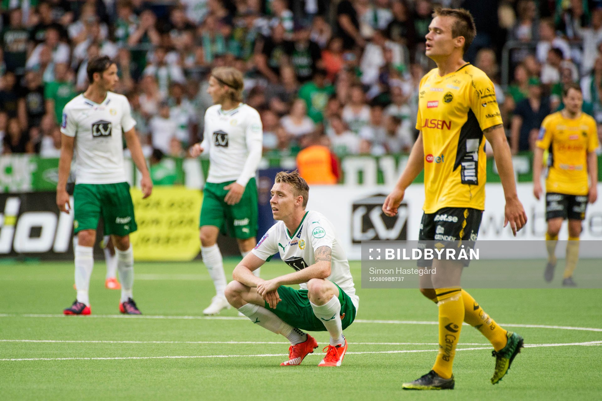 Hammarbys Birkir Már Saevarsson deppar