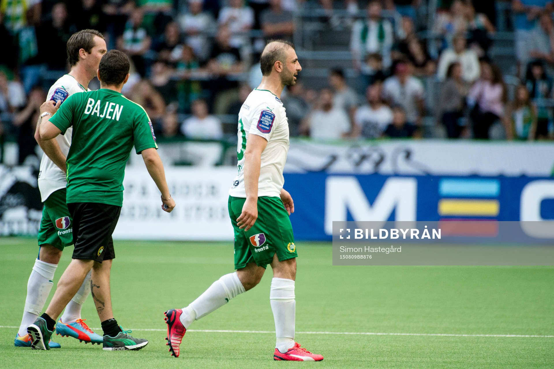 Hammarbys Kennedy Bakircioglu deppar när han lämnar planen