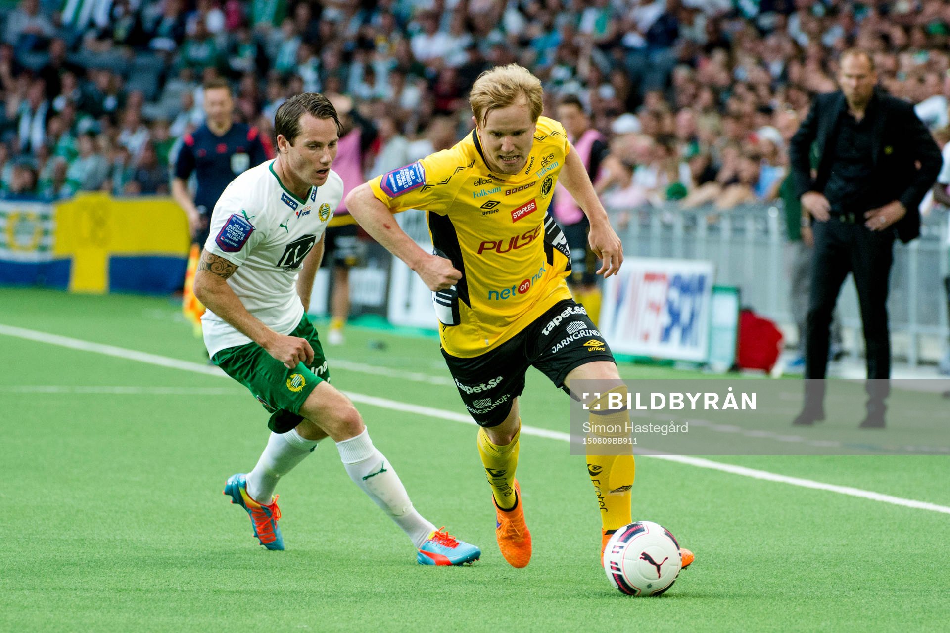 Hammarbys Johan Persson och Elfsborgs Simon Lundevall
