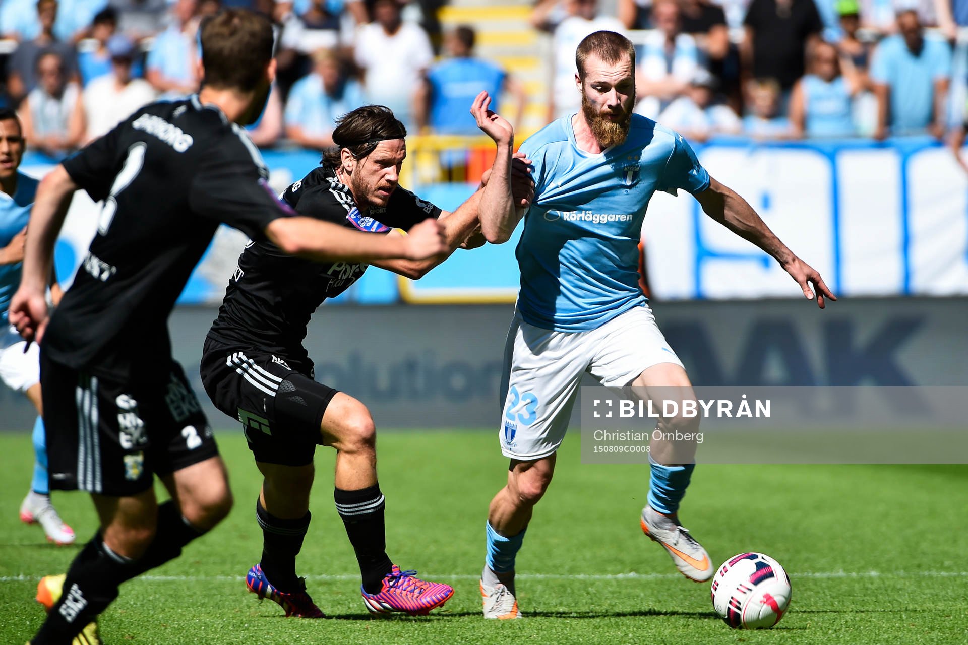 Malmö FFs Jo Inge Berget och IFK Göteborgs Gustav Svensson