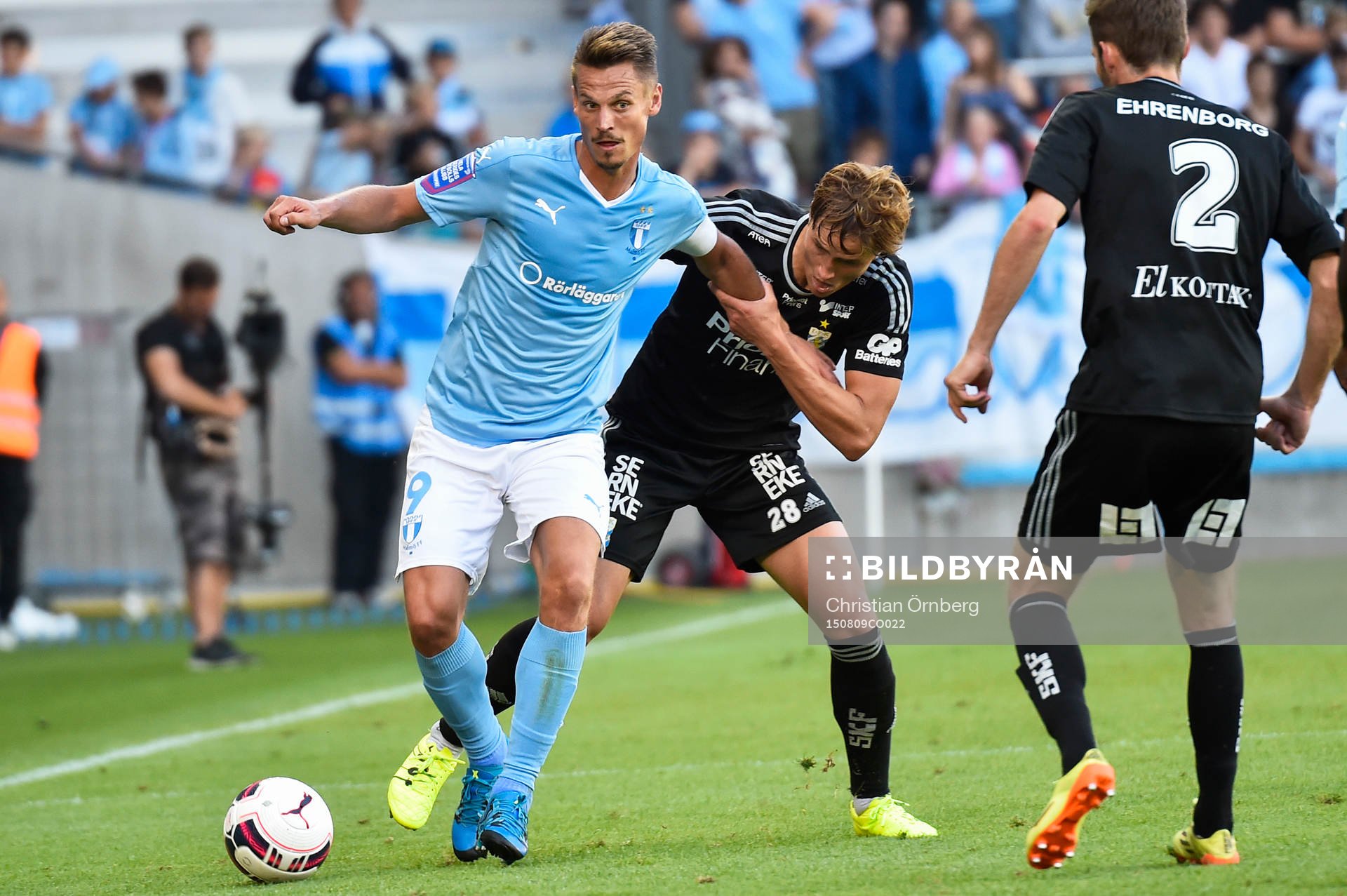 Malmö FFs Markus Rosenberg och IFK Göteborgs Thomas Rogne