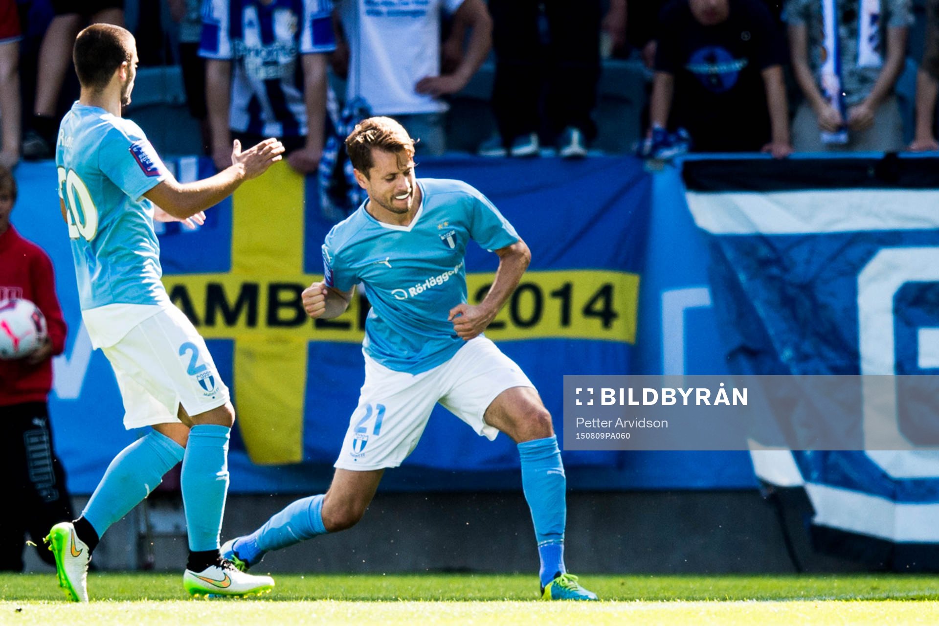 Malmö FFs Kari Arnason jublar