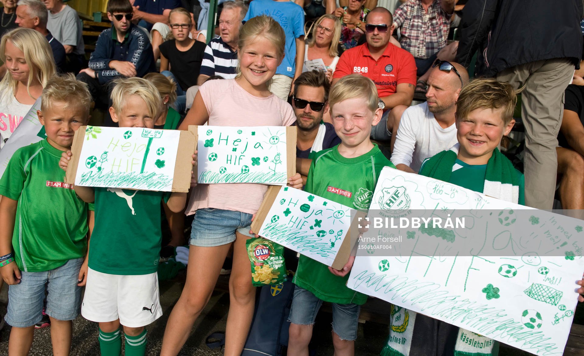 Kalle, Love Engla, Emilio och Oliver höll på HIF