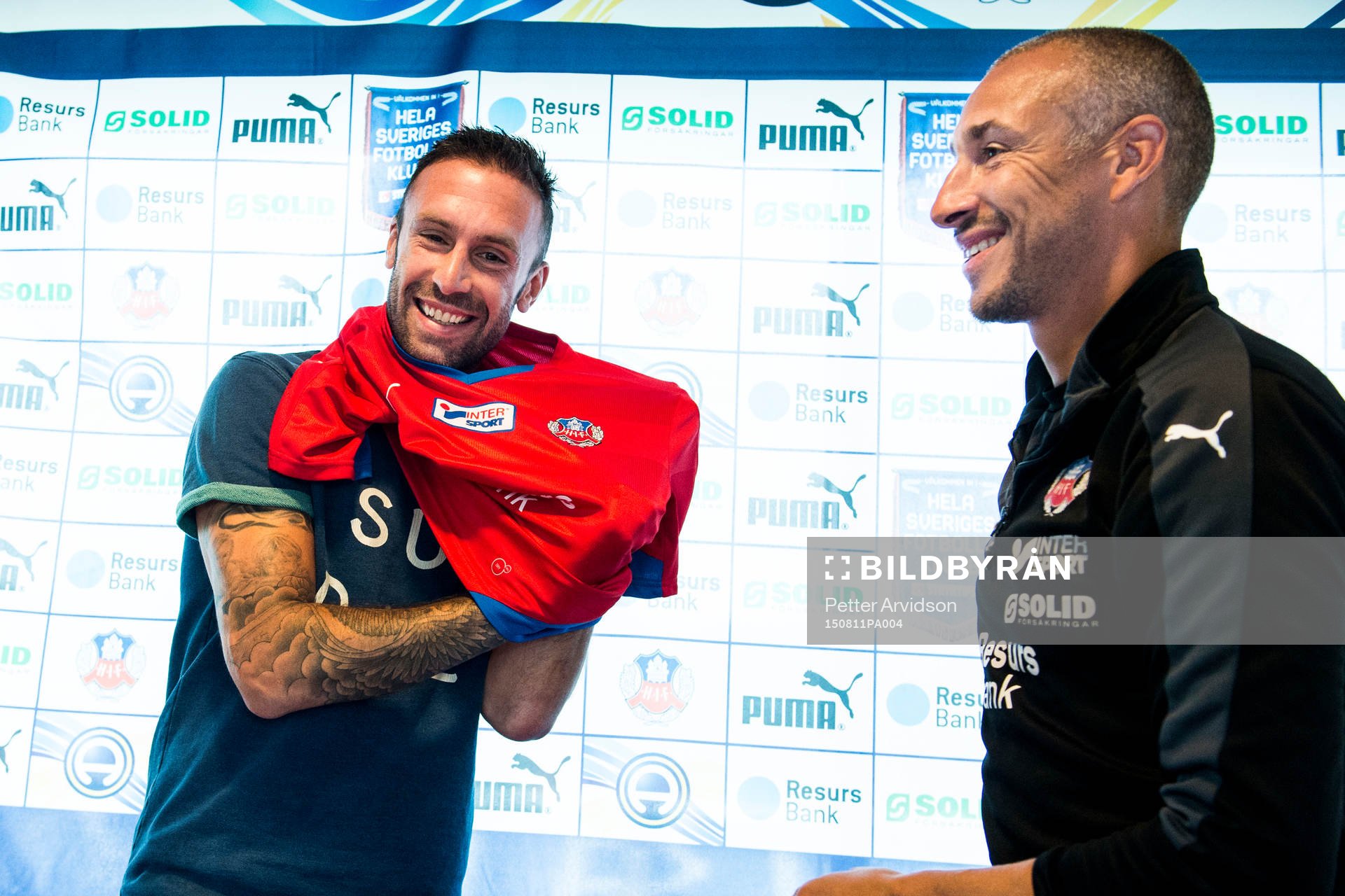 Rade Prica och tränare Henrik Larsson