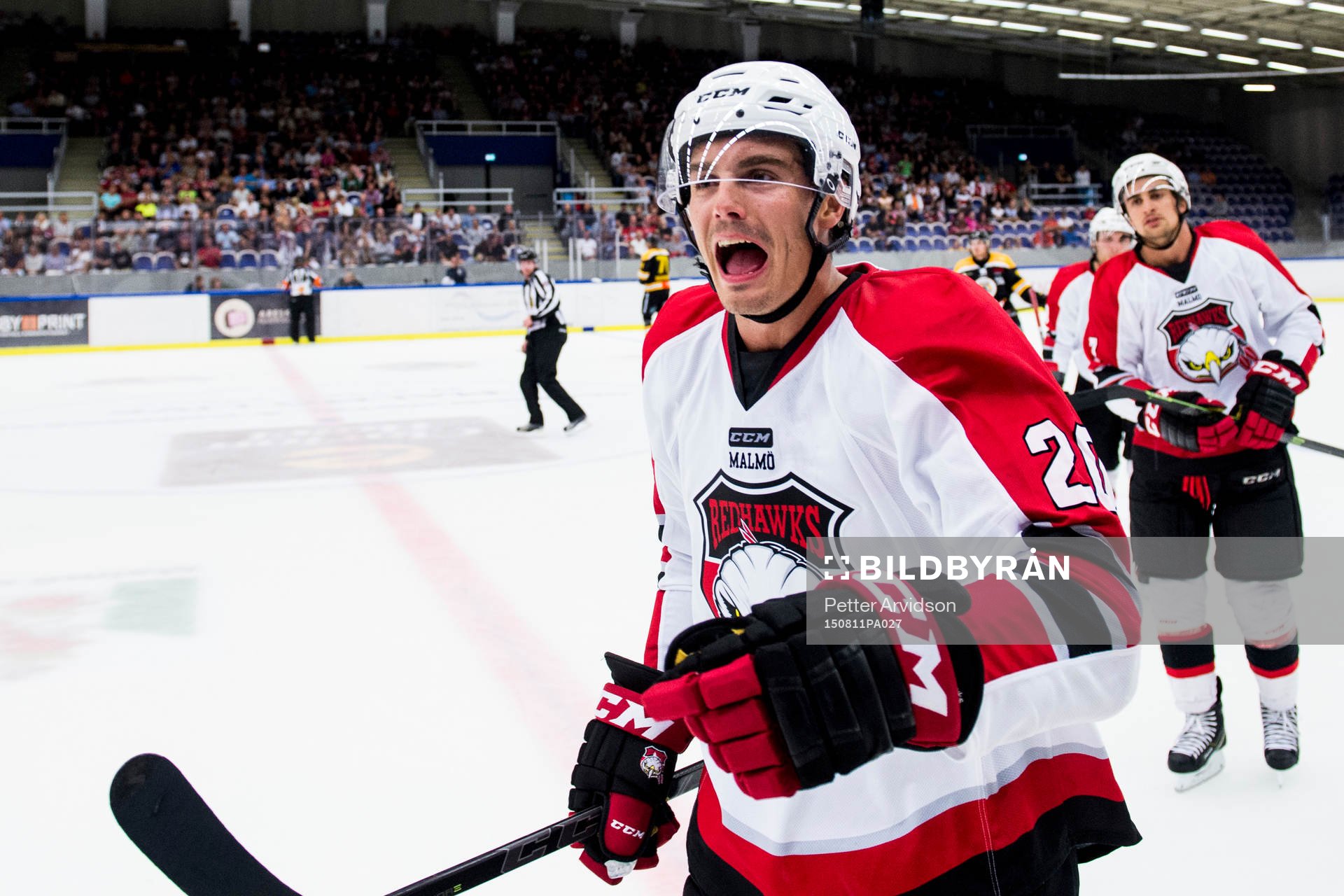 Malmö Redhawks Henrik Hetta jublar