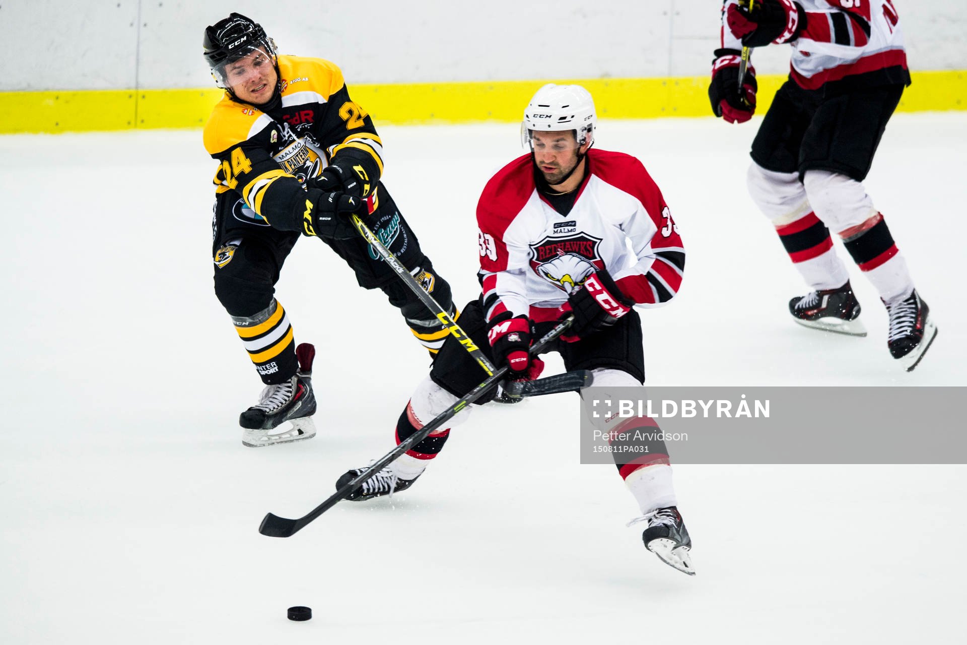 Panterns Pontus Netterberg och Malmö Redhawks Eric
