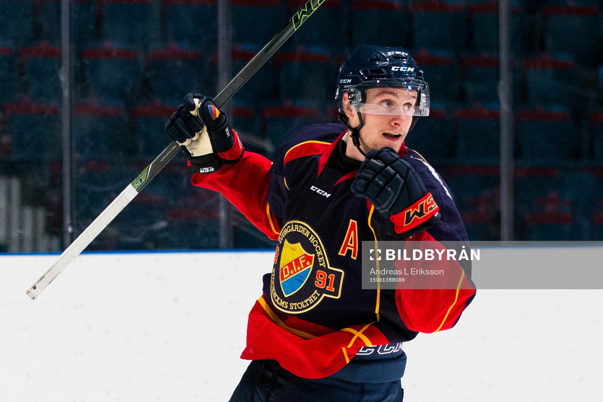 Djurgårdens Alexander Fällström jublar