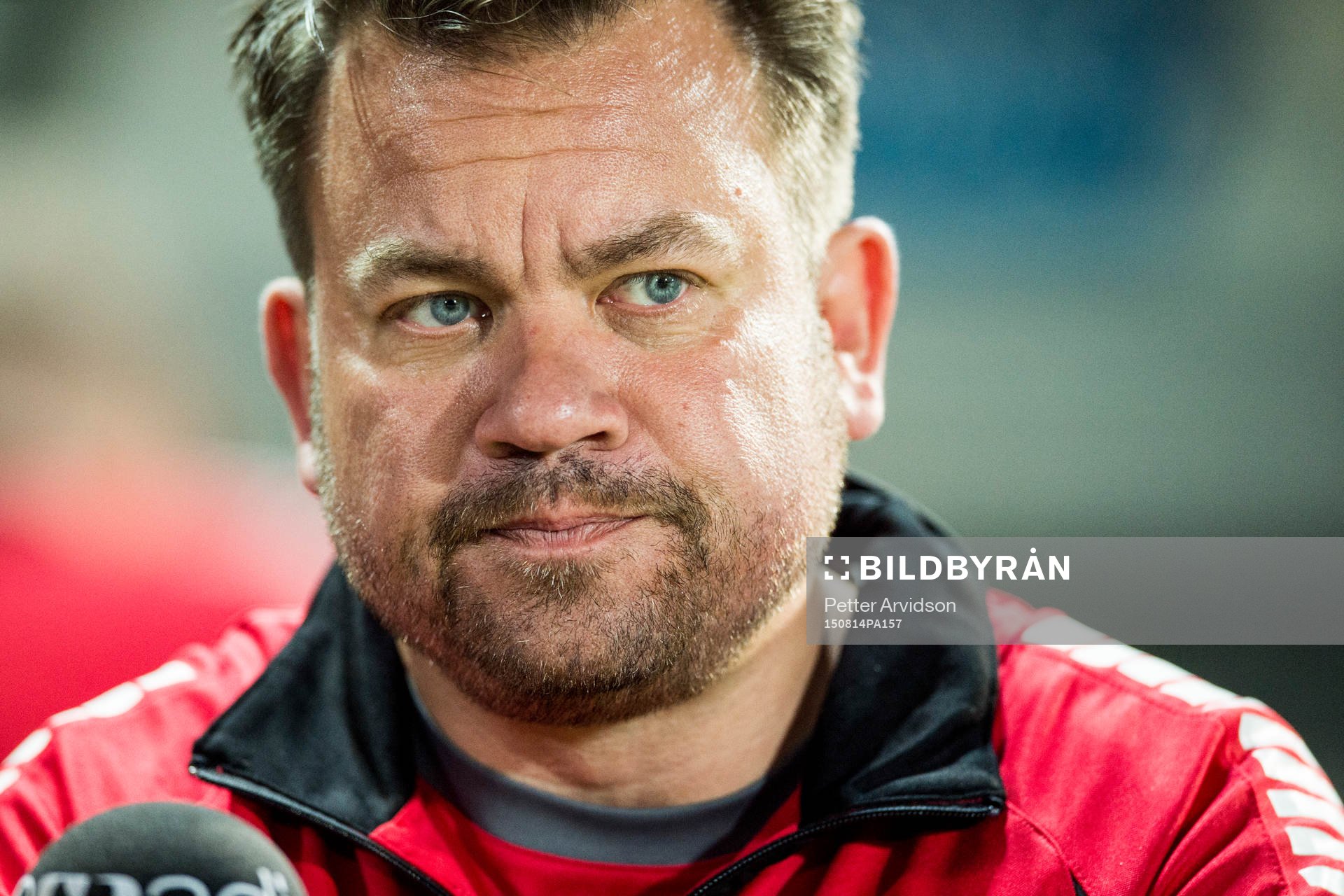 Rosengårds tränare Jack Majgaard Jensen under fotbollsmatchen i Damallsvenskan mellan FC Rosengård och Vittsjö den 14 augusti 2015 i Malmö.