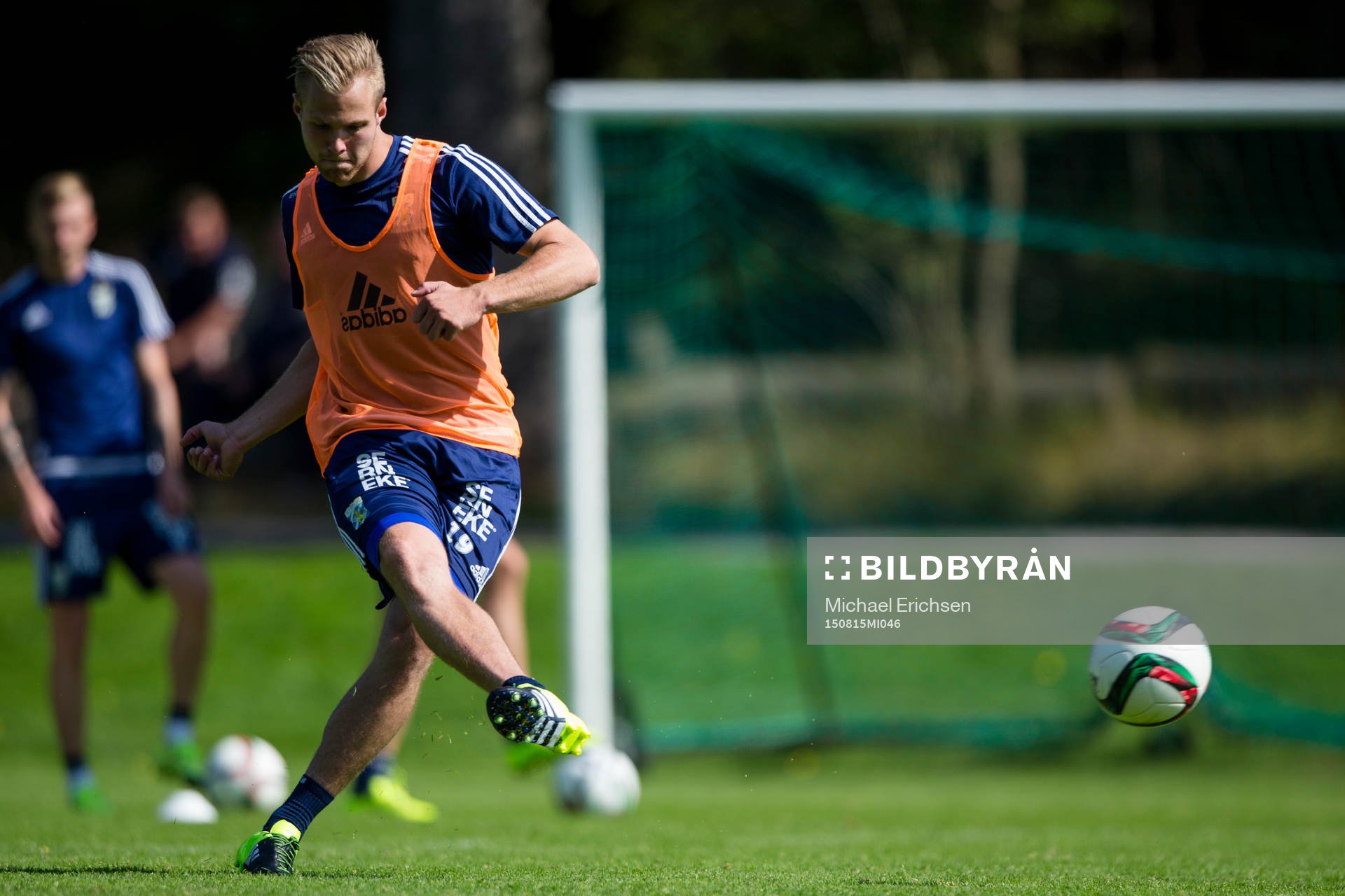 IFK Göteborgs Gustav Engvall under en fotbollsträning med IFK Göteborg den 15 augusti 2015 i Göteborg.