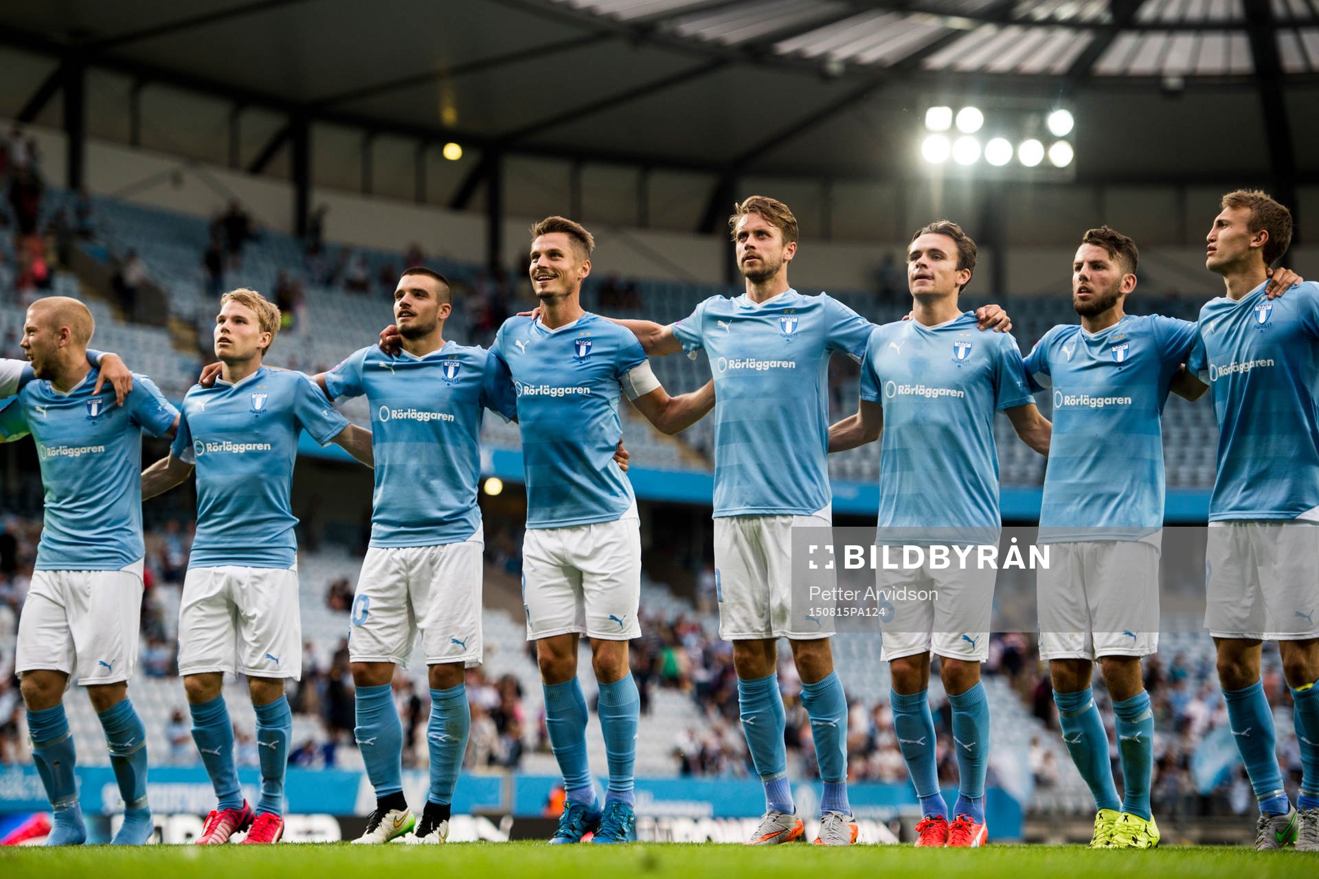 Malmö FFs Anton Tinnerholm, Oscar Lewicki, Vladimir Rodic,