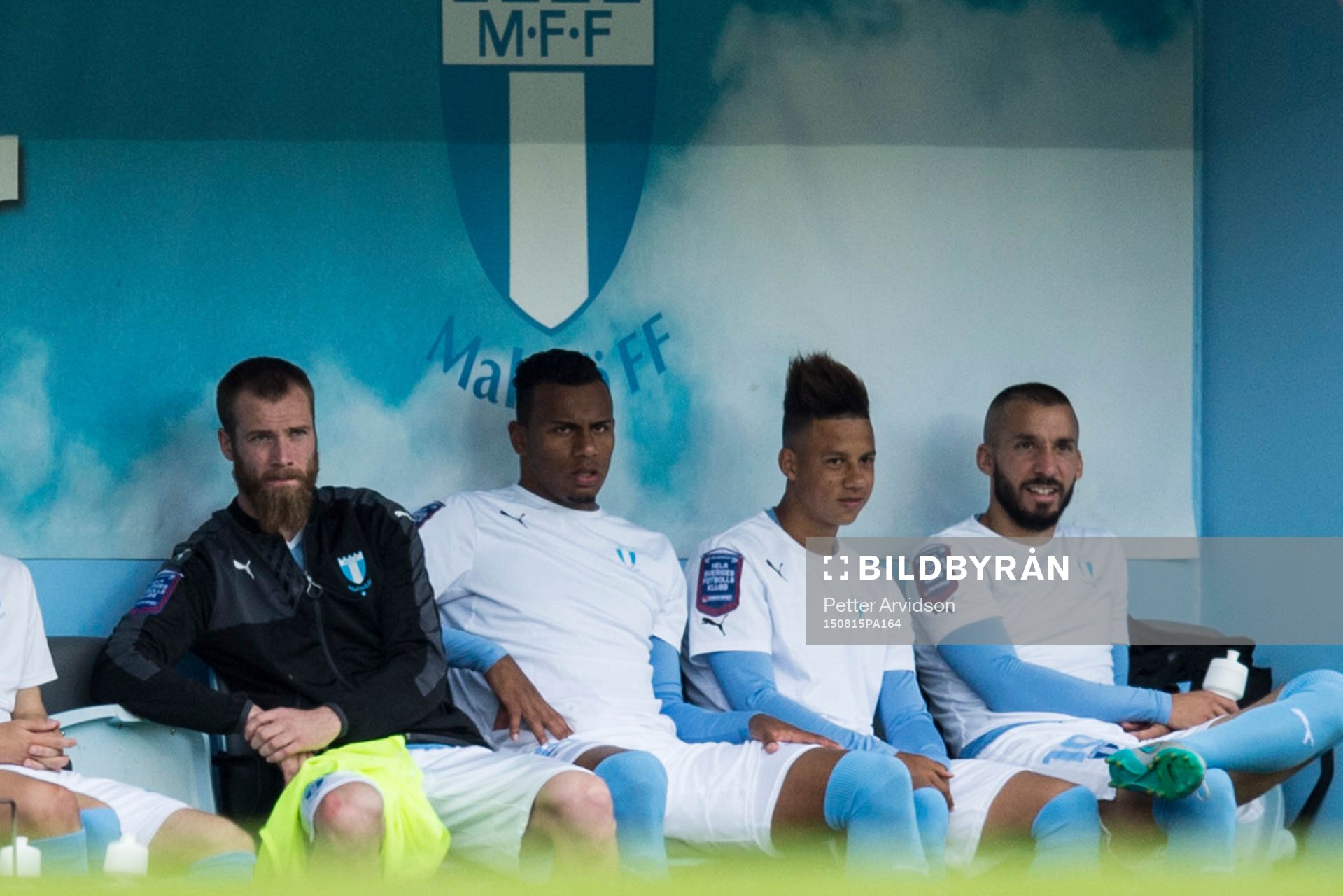Malmö FFs Jo Inge Berget, Felipe Carvalho, Tobias Sana och