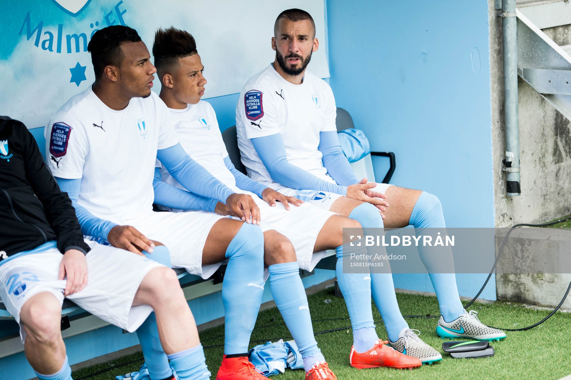Malmö FFs Felipe Carvalho, Tobias Sana och Guillermo