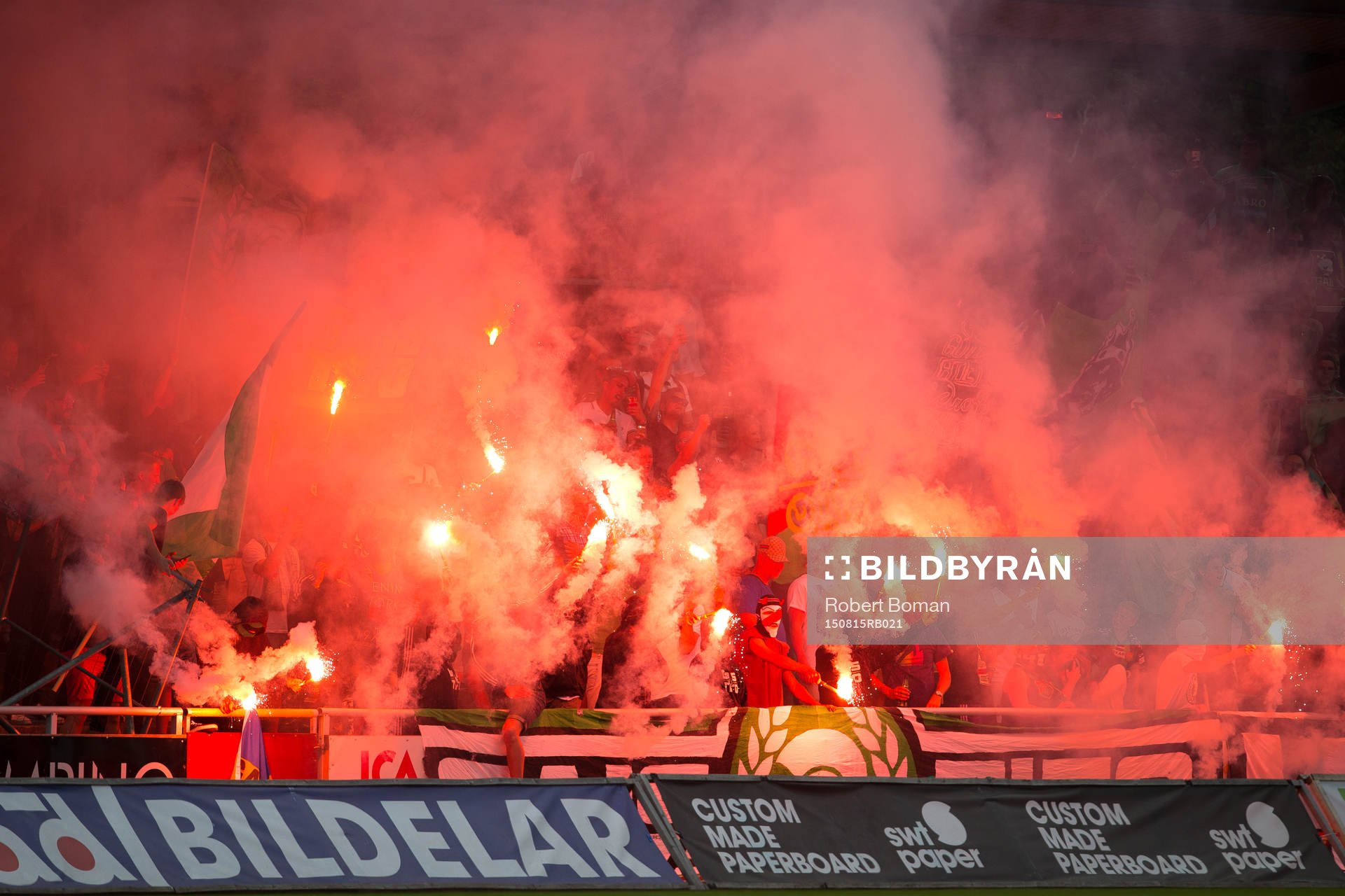 GAIS klacken före fotbollsmatchen i Superettan mellan