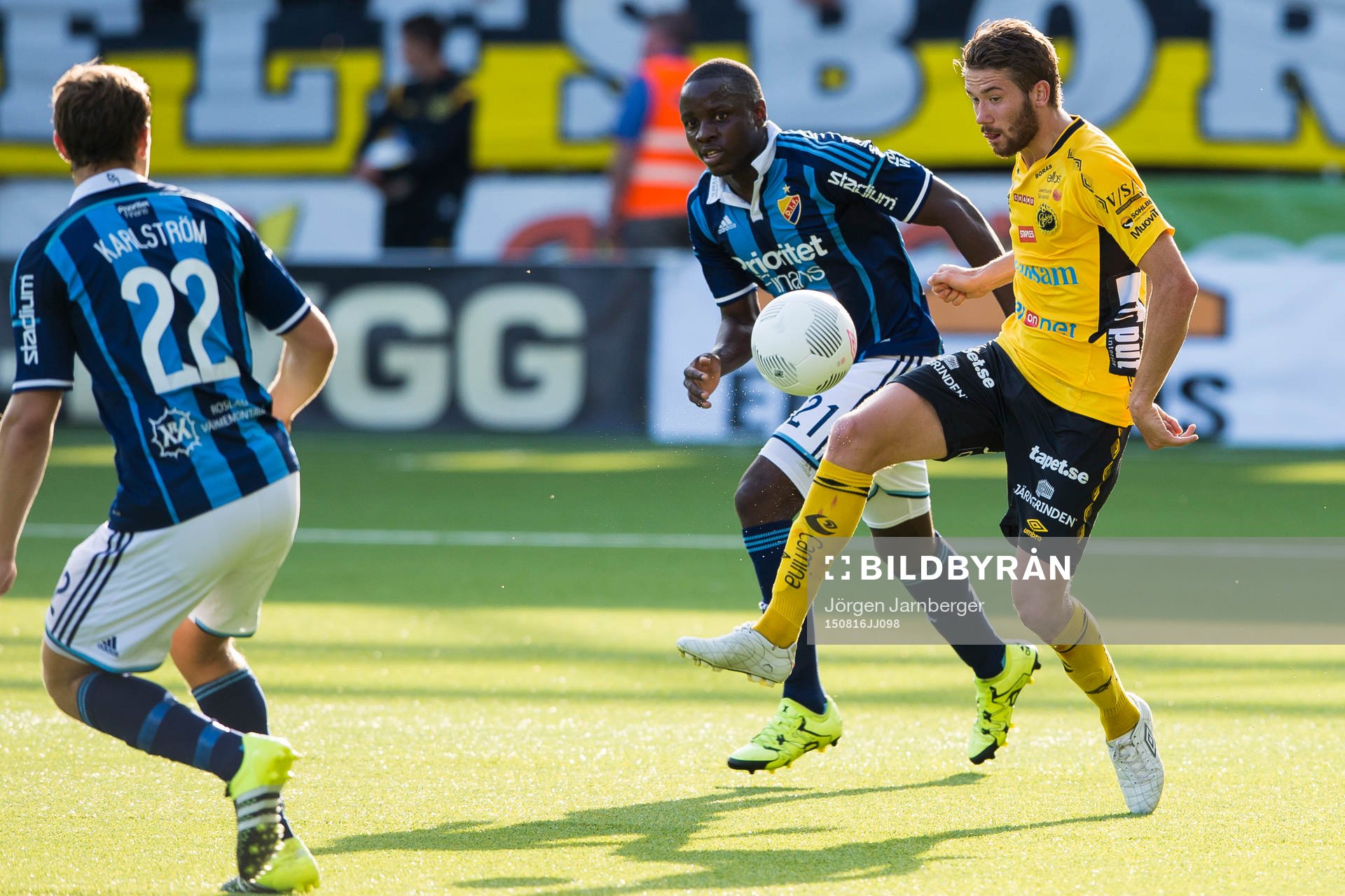 Elfsborgs Marcus Rohdén och Djurgårdens Nyasha Mushekwi