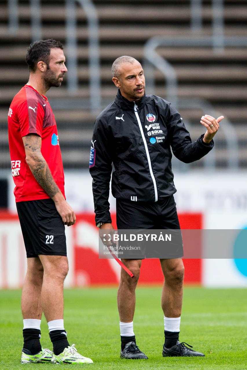 Rade Prica och manager Henrik Larsson