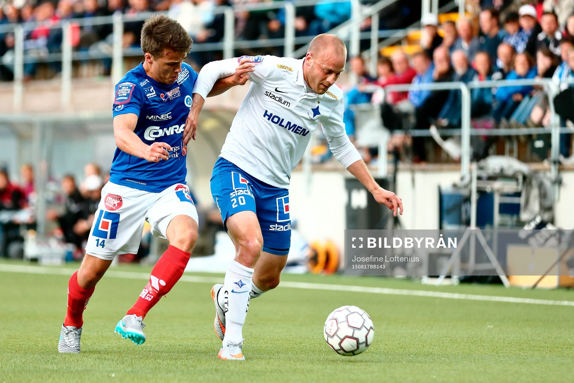 Åtvidabergs Simon Skrabb och Norrköpings Daniel Sjölund