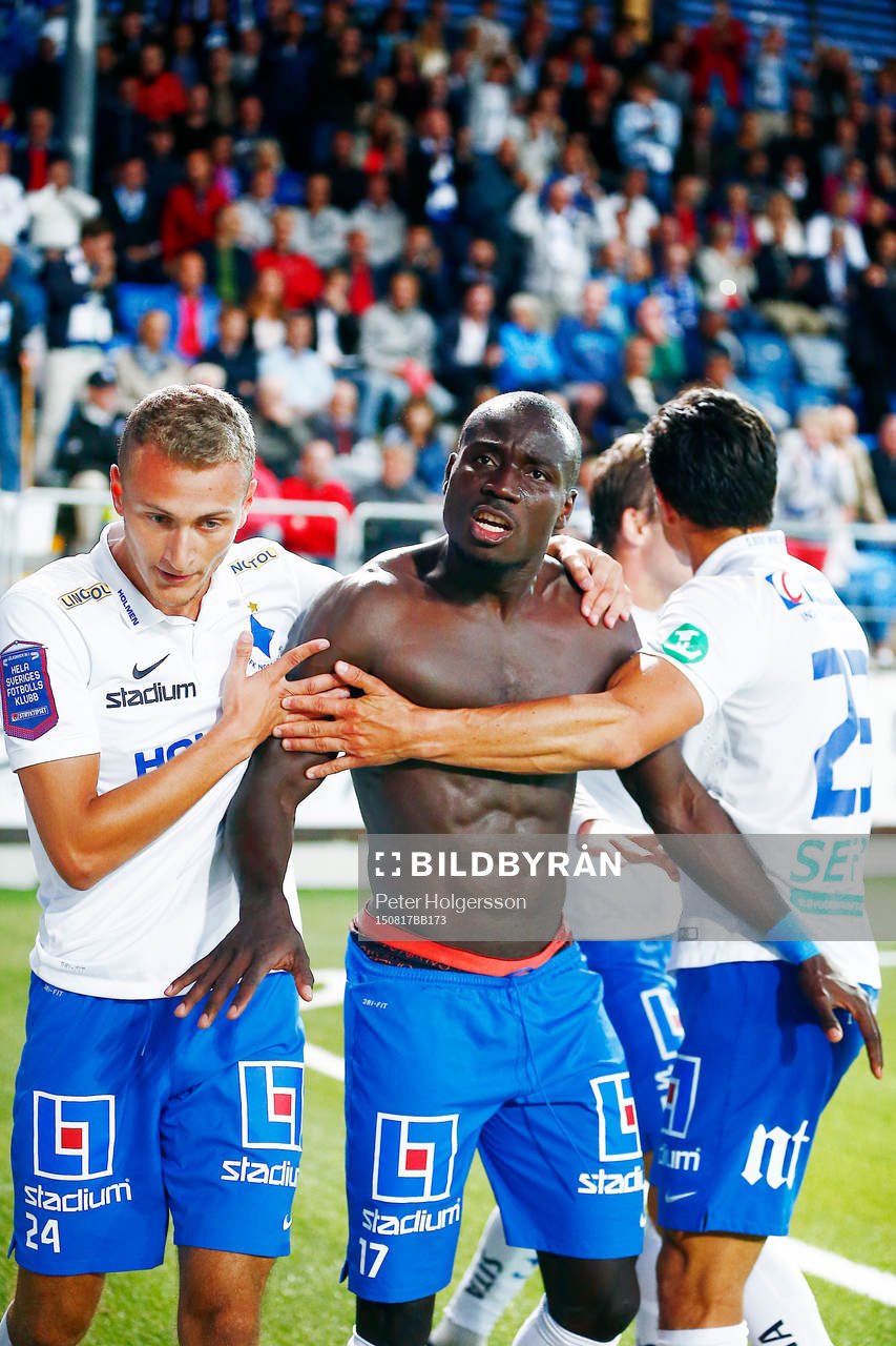 Norrköpings Alhaji Kamara jublar