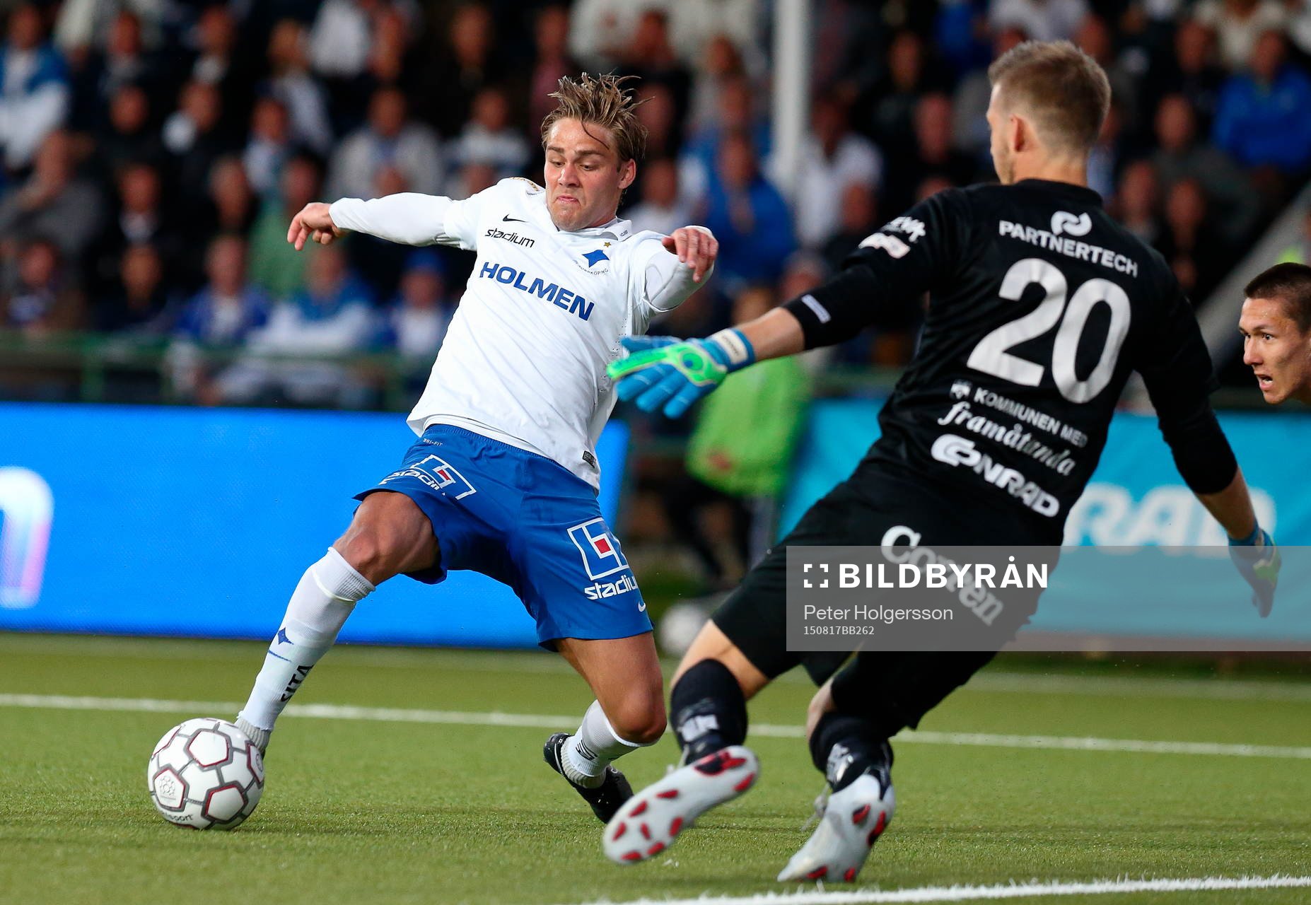Norrköpings Christoffer Nyman och Åtvidabergs målvakt