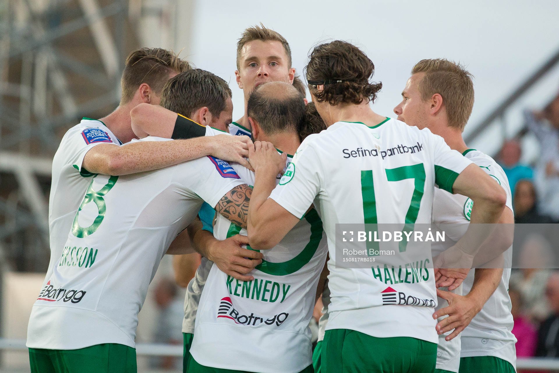 Hammarbys spelare jublar