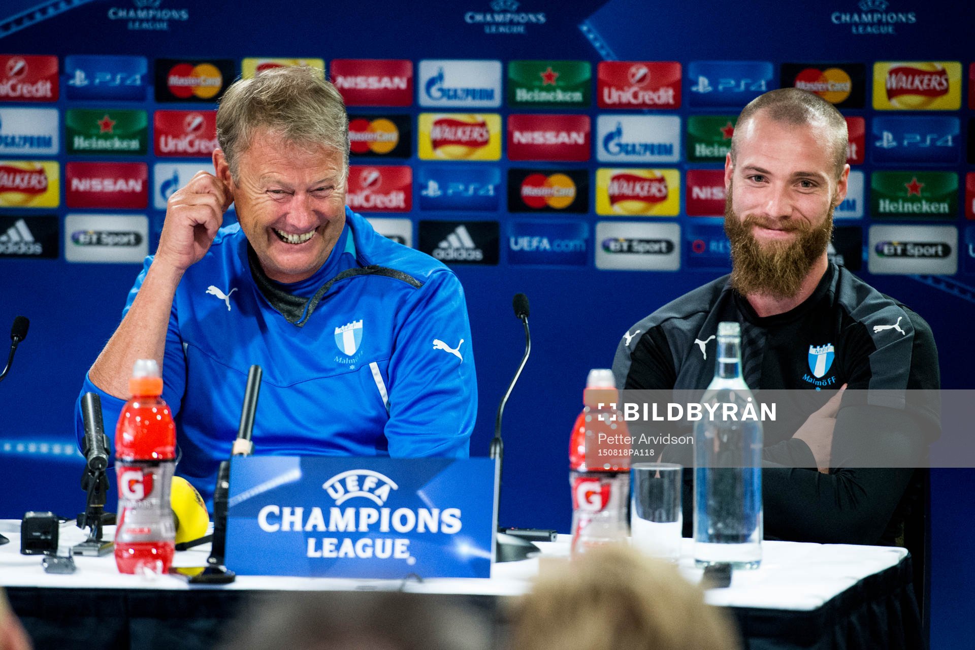 Malmö FFs tränare Åge Hareide och Jo Inge Berget