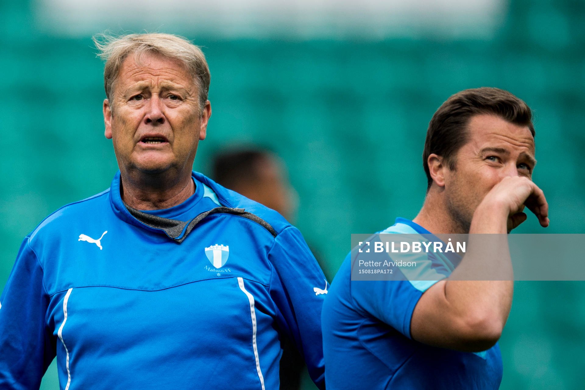 Malmö FFs tränare Åge Hareide och sportchef Daniel