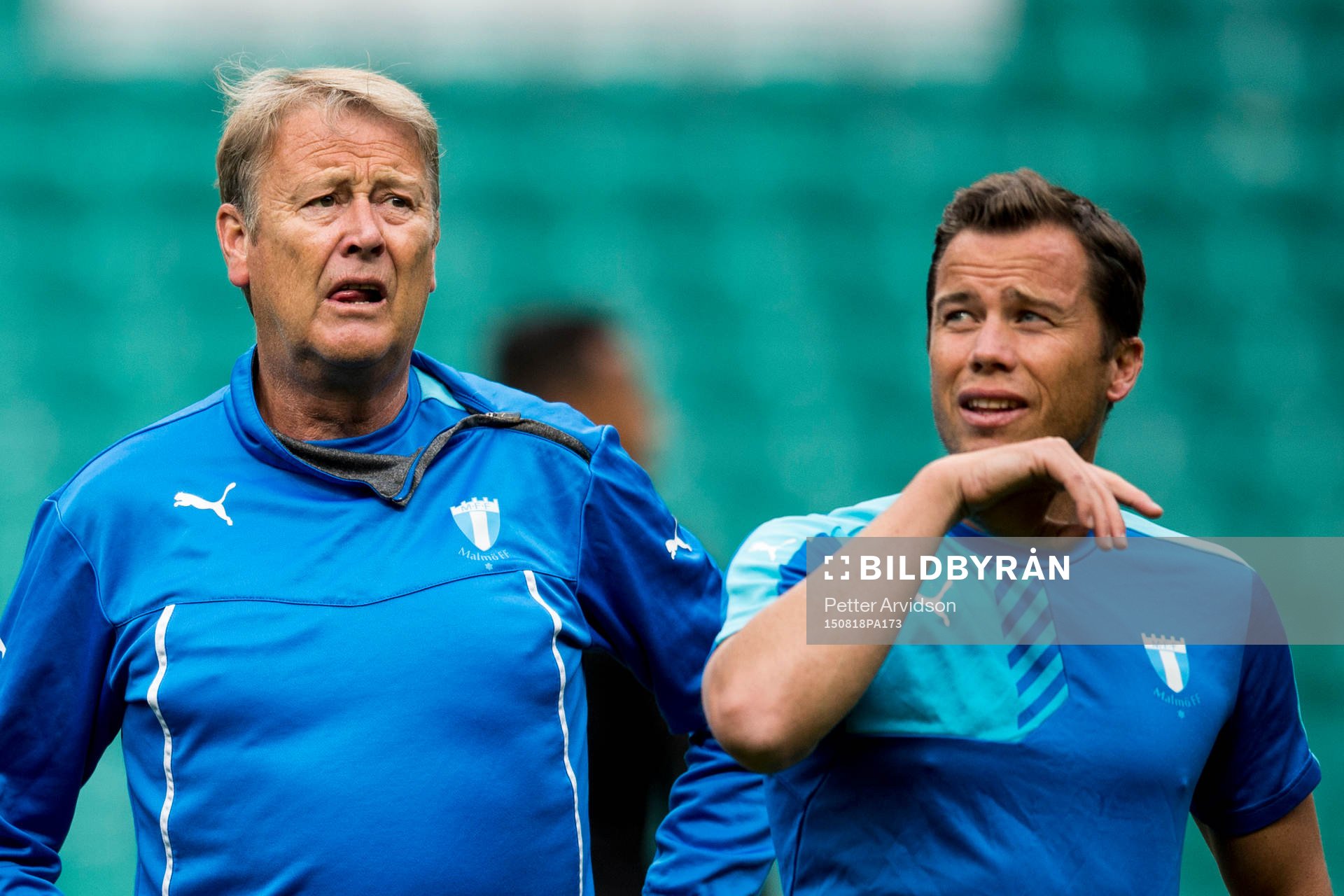 Malmö FFs tränare Åge Hareide och sportchef Daniel