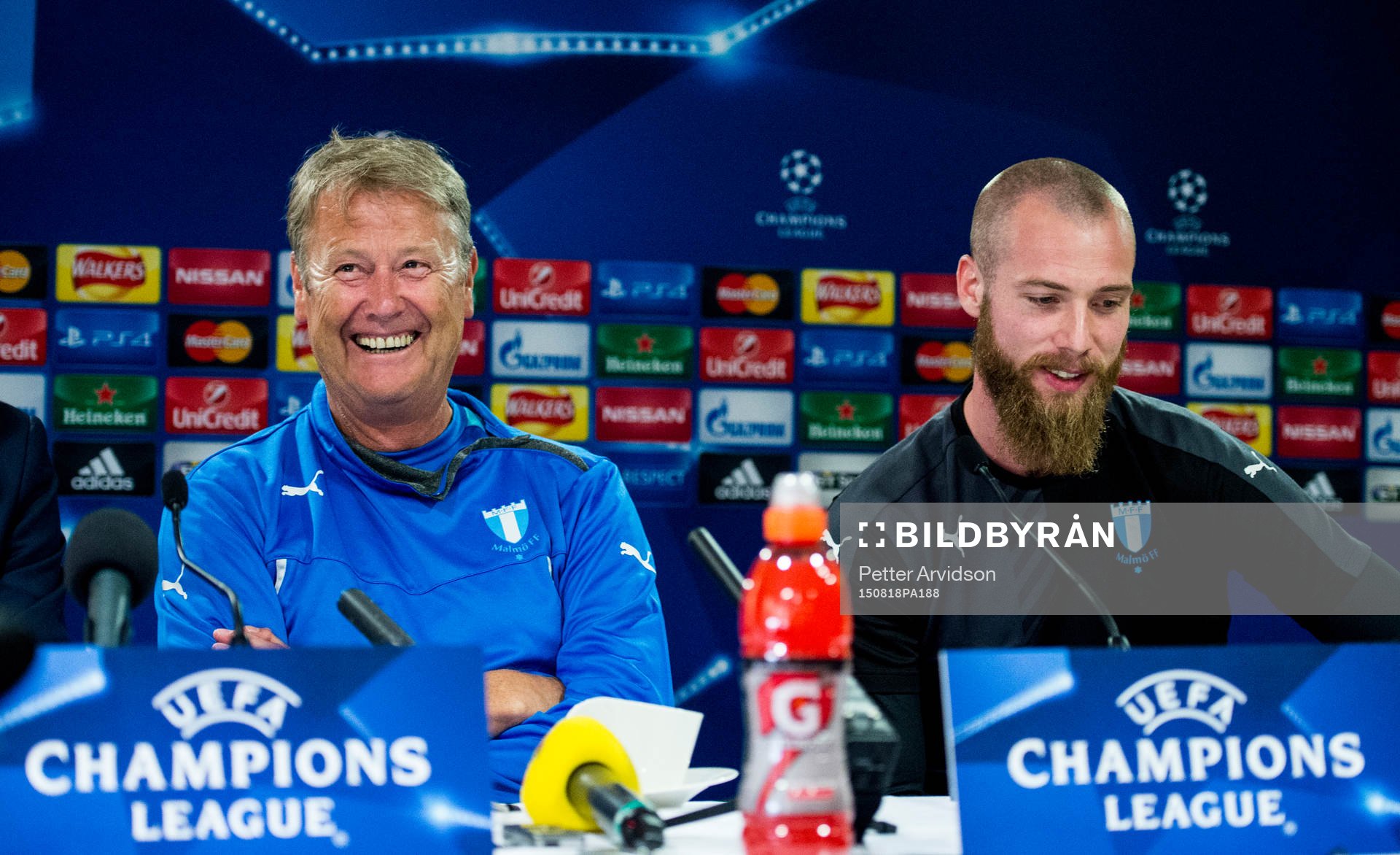 Malmö FFs tränare Åge Hareide och Jo Inge Berget