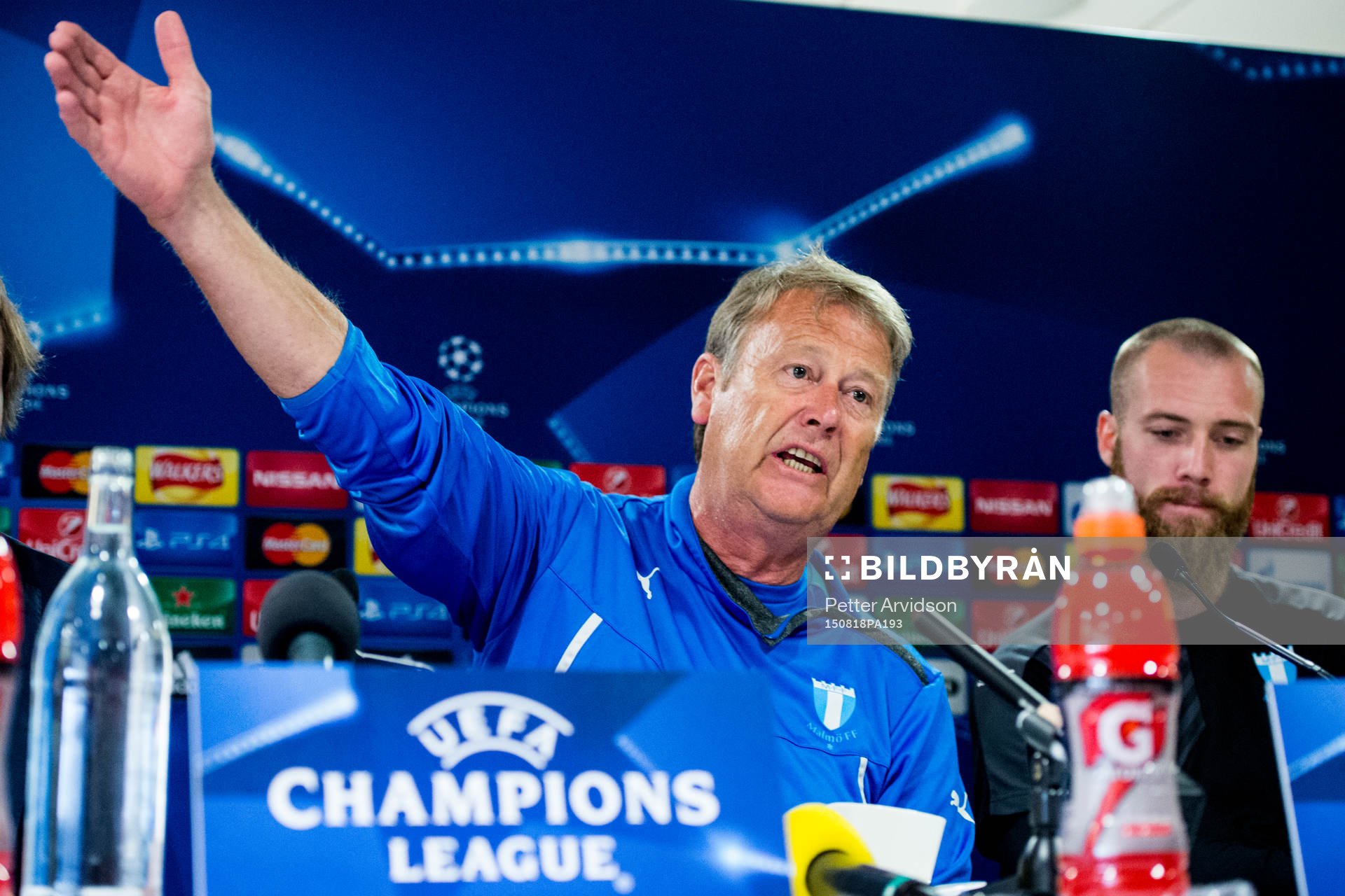 Malmö FFs tränare Åge Hareide och Jo Inge Berget
