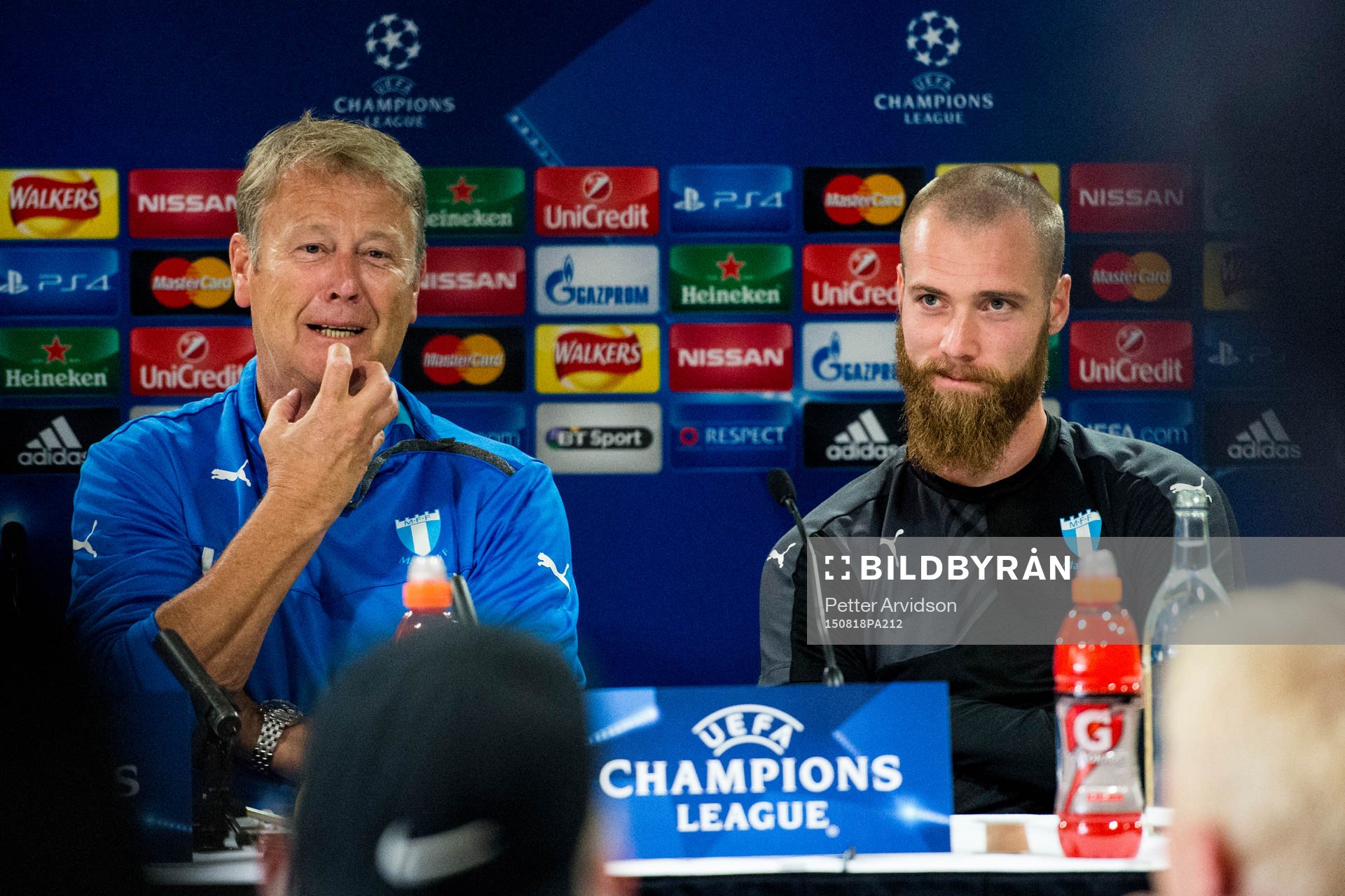 Malmö FFs tränare Åge Hareide och Jo Inge Berget