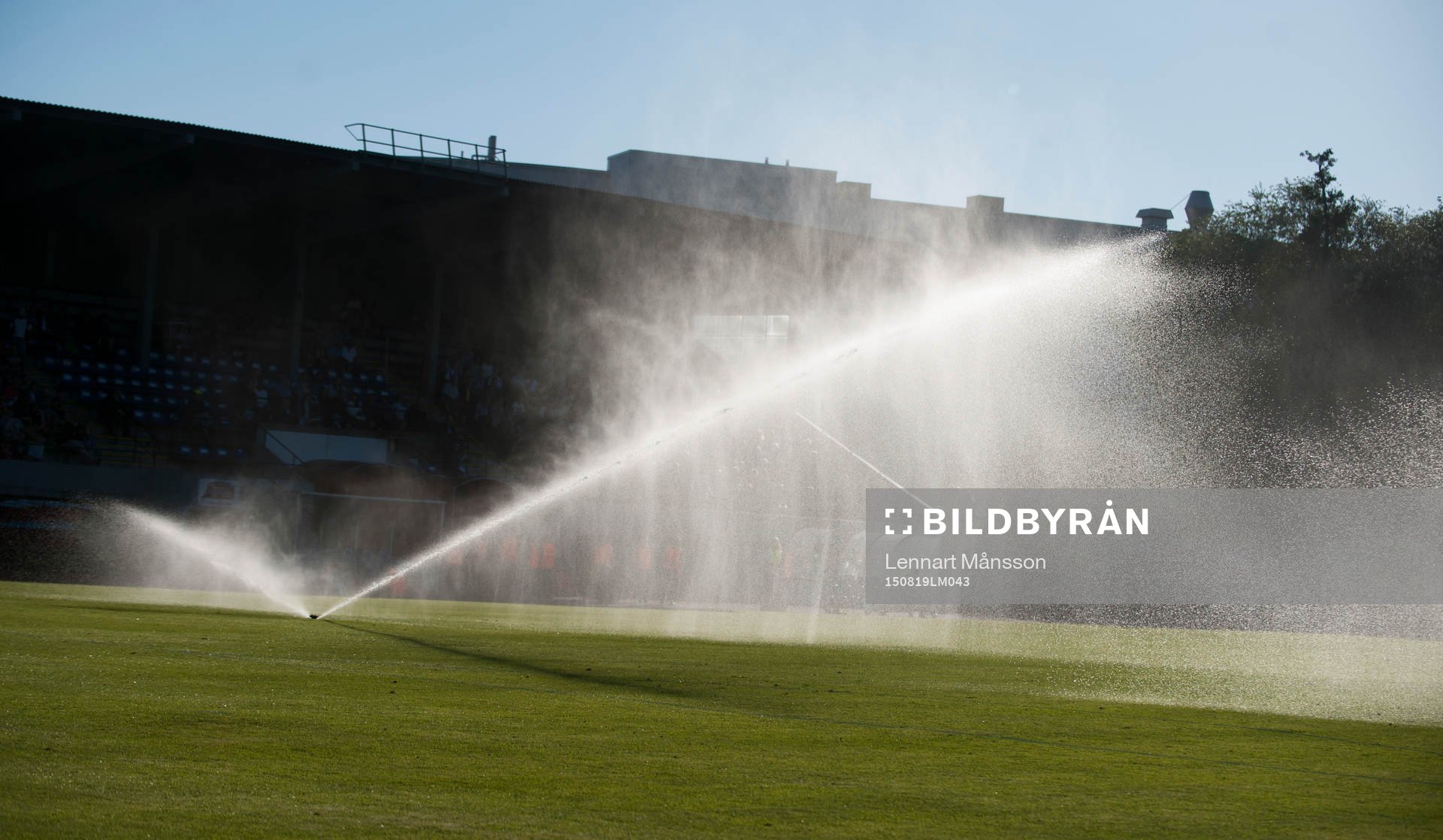 Bevattning i matchen i Svenska Cupen mellan Kristianstad