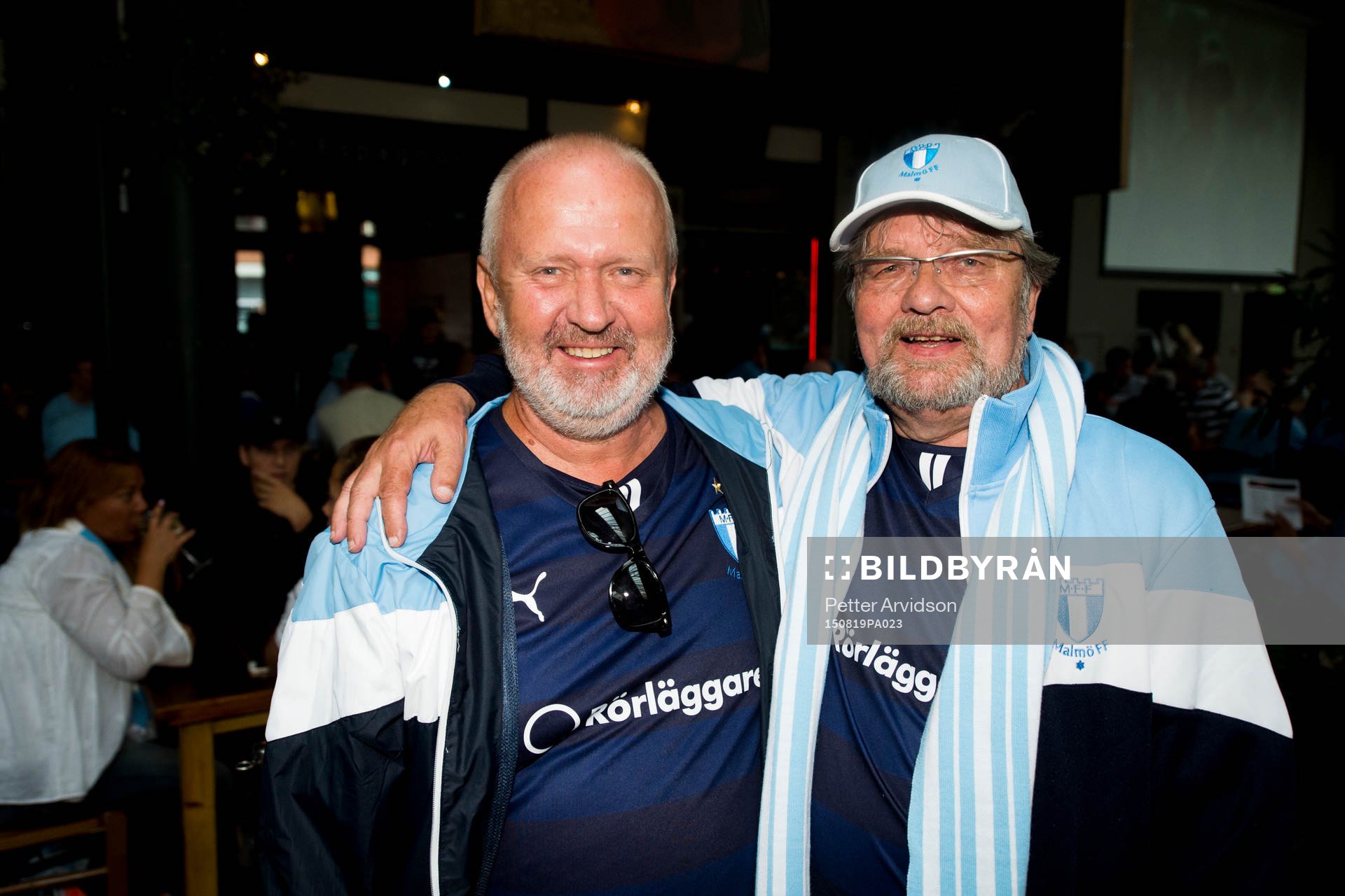 Malmö FF supportrerna Krister Hjälm och Hjärt Sparr