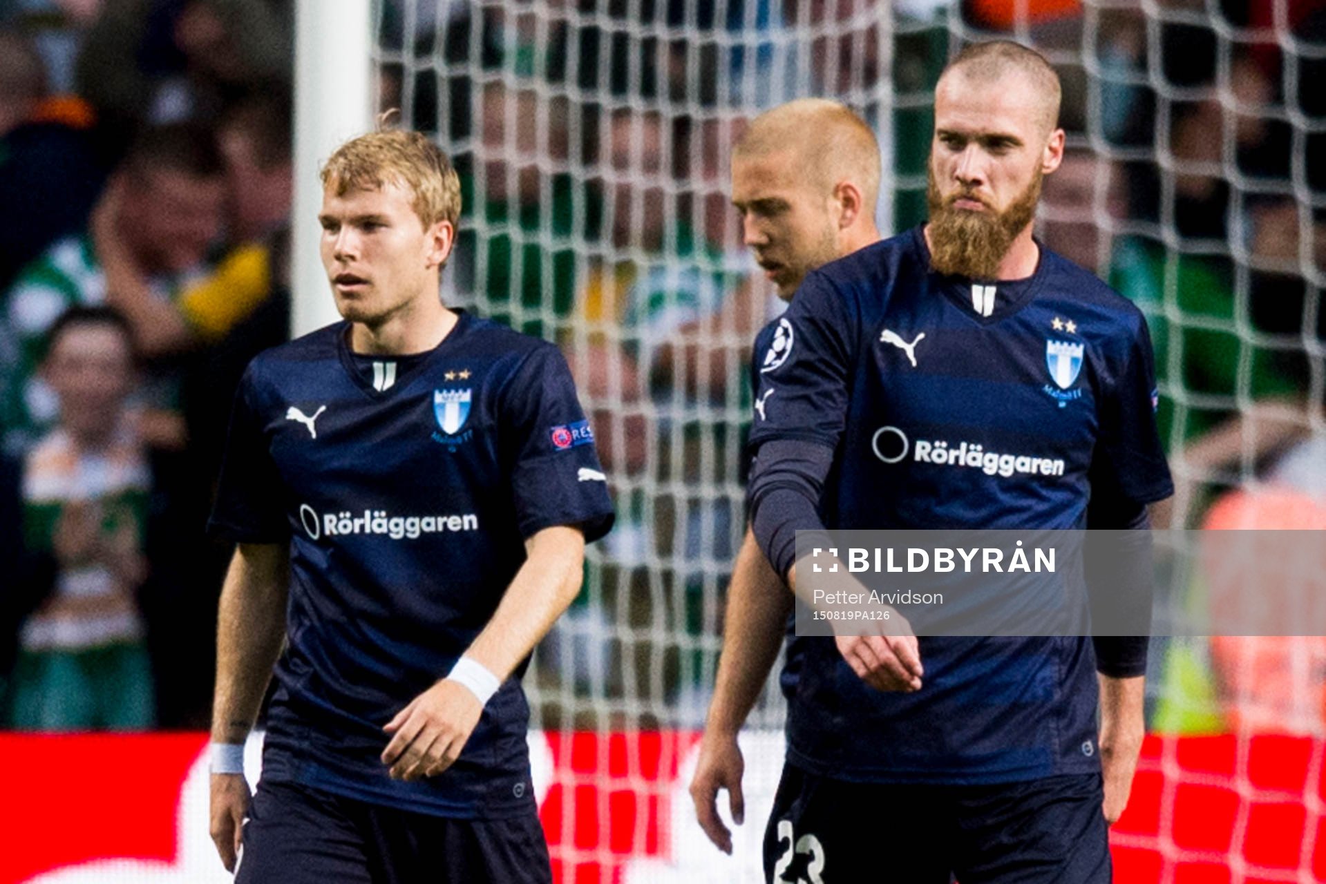 Malmö FFs Oscar Lewicki, Anton Tinnerholm och Jo Inge