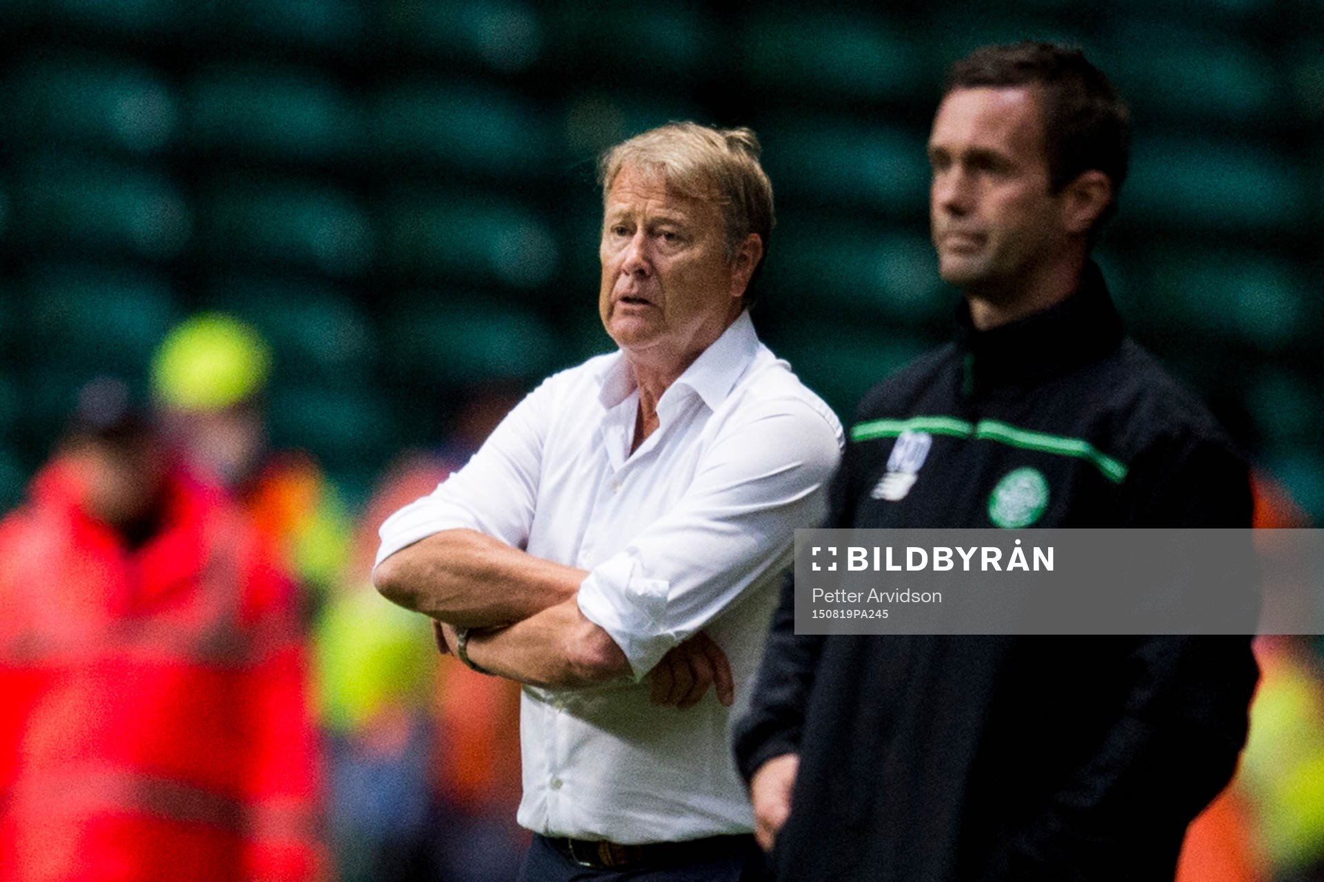 Malmö FFs tränare Åge Hareide och Celtics tränare Ronny