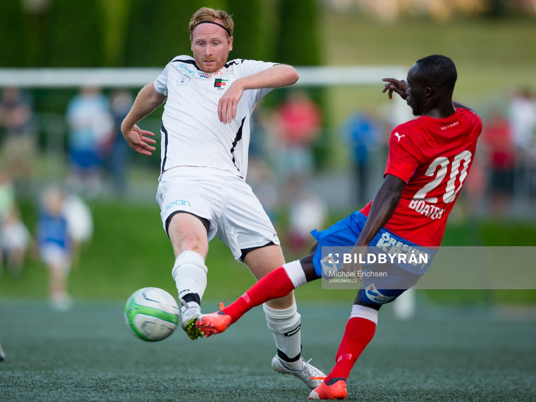 Lundens Olle Sjöberg mot Helsingborgs Emmanuel Boateng
