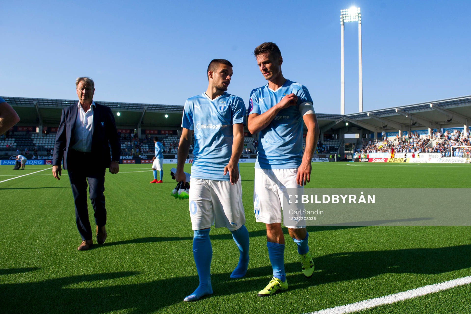 Malmö FFs tränare Åge Hareide, Vladimir Rodic och Markus
