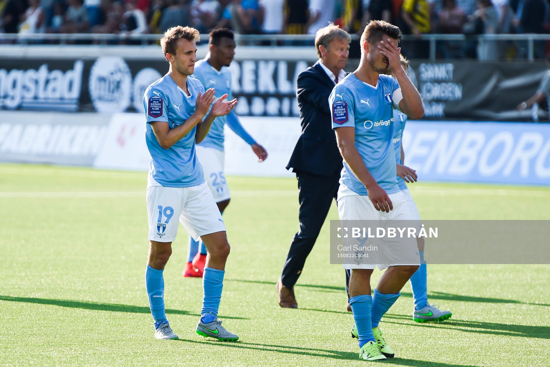 Malmö FFs Magnus Wolff Eikrem, Felipe Carvalho, tränare