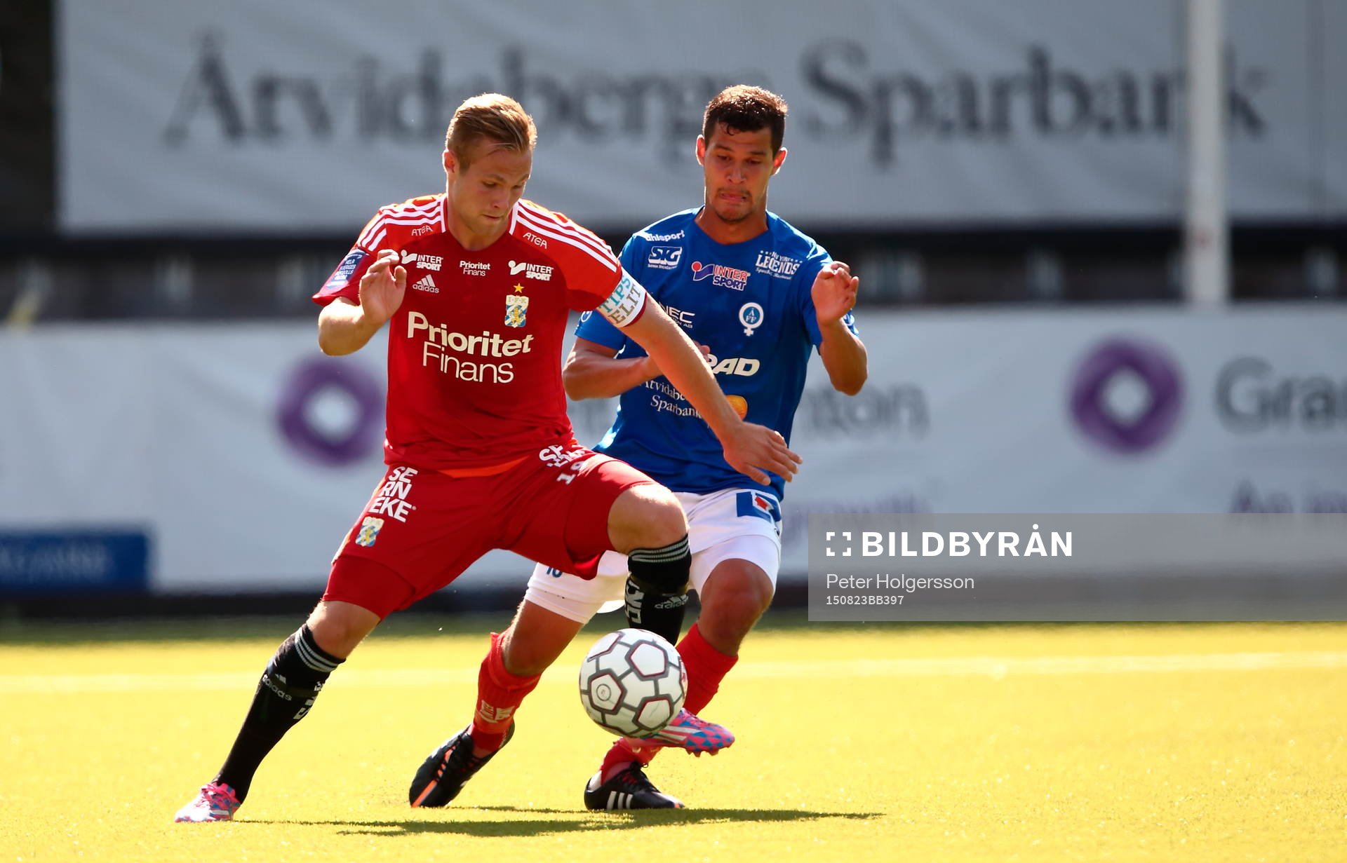 IFK Göteborgs Gustav Engvall och Åtvidabergs Mauricio