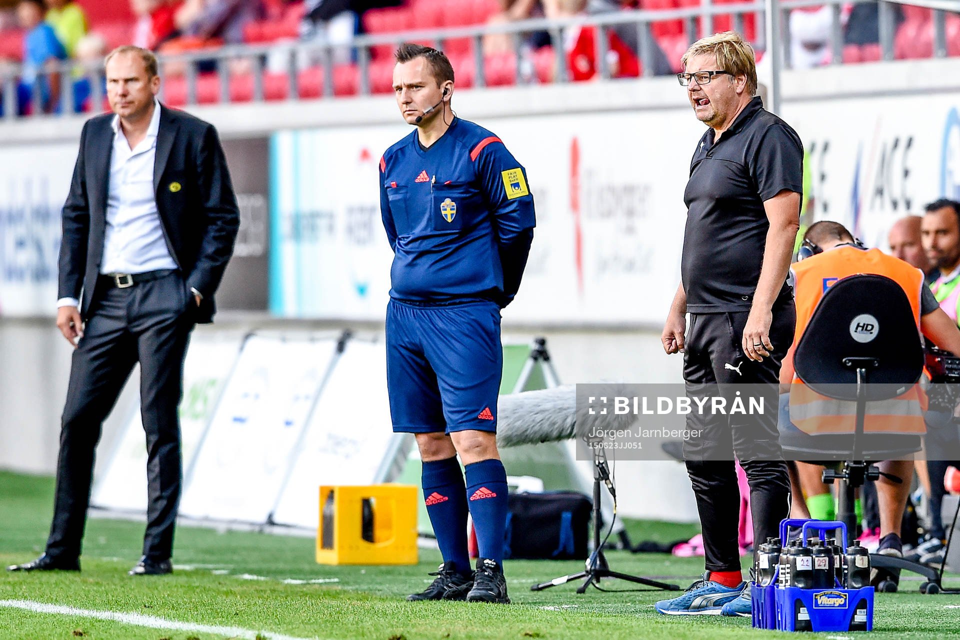 Elfsborgs manager Magnus Haglund och Kalmars tränare Peter